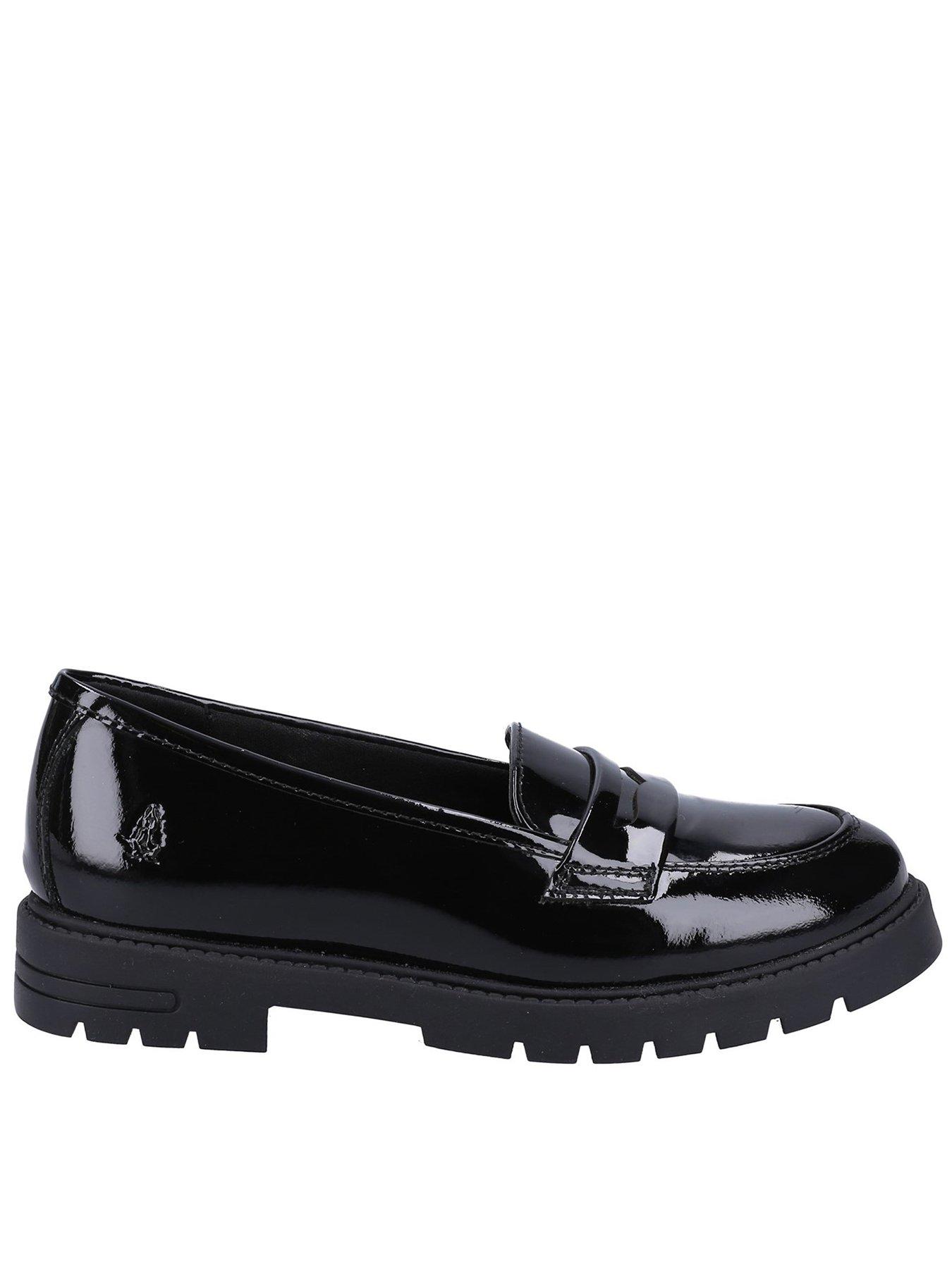 Image 1 of 6 of Hush Puppies Hazel Patent Senior School Shoe - Black