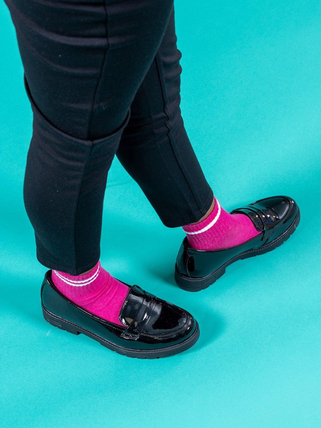 Image 5 of 6 of Hush Puppies Hazel Patent Senior School Shoe - Black