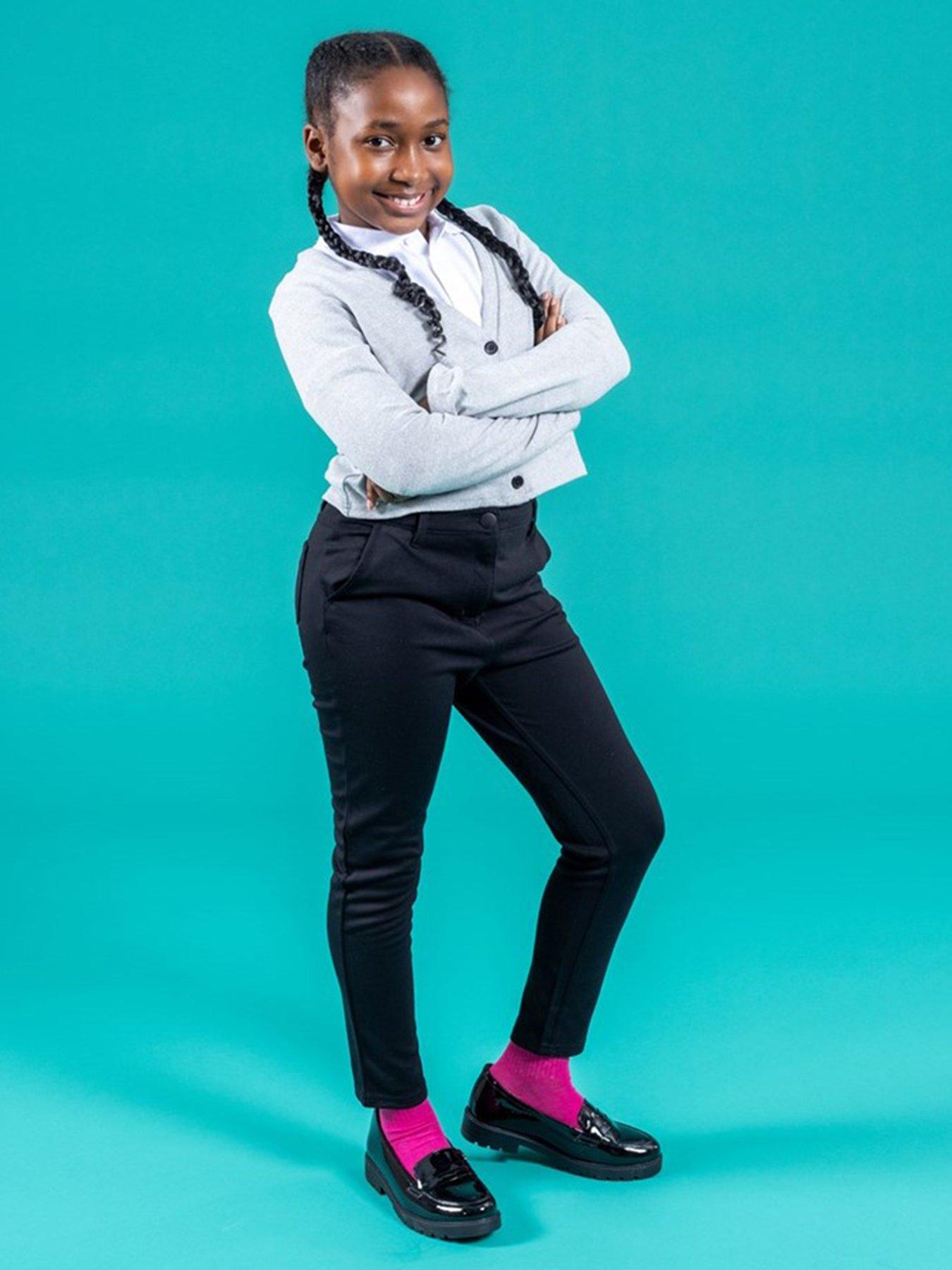 Image 6 of 6 of Hush Puppies Hazel Patent Senior School Shoe - Black