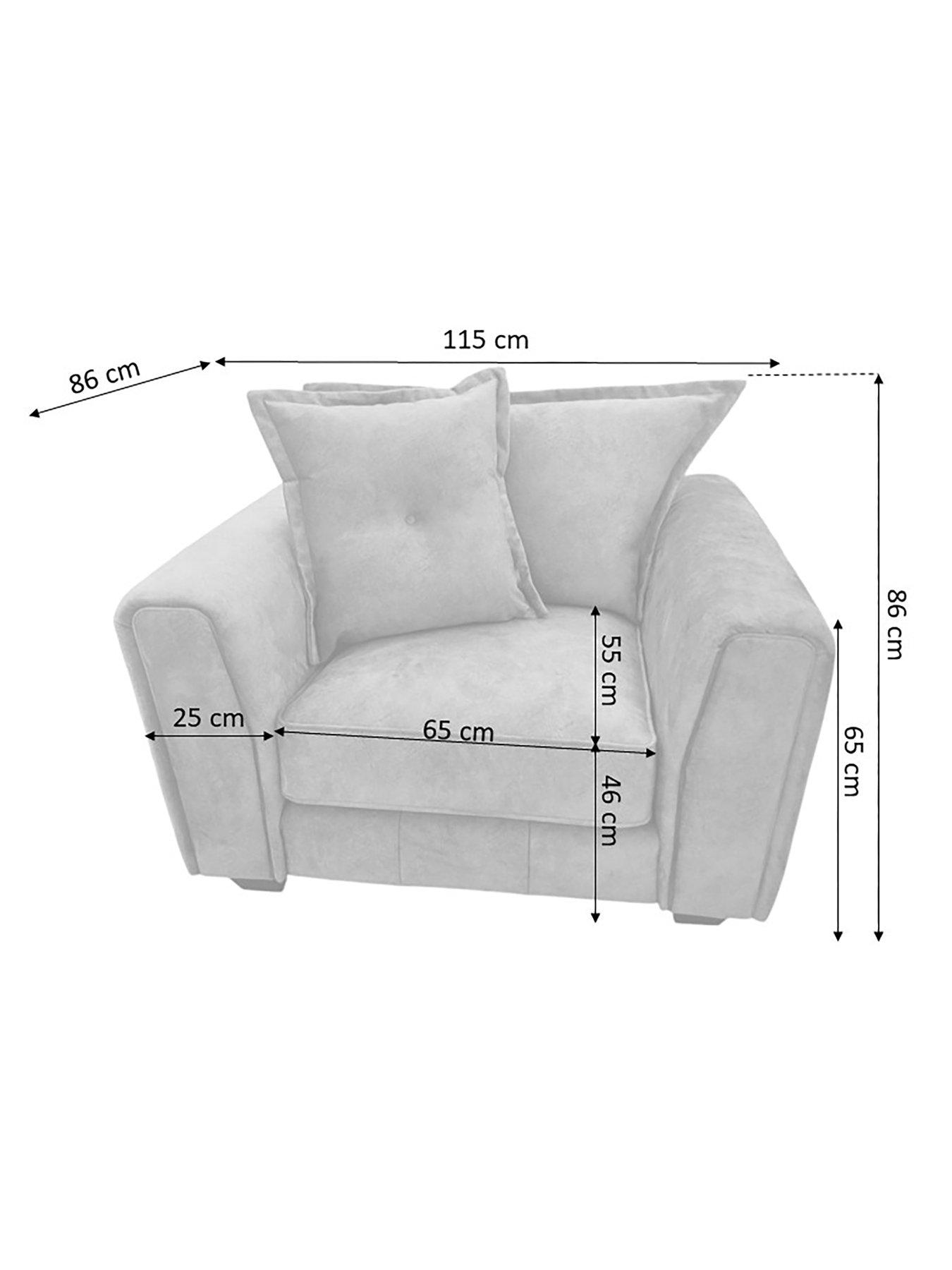 Image 6 of 7 of Very Home Avanti&nbsp;Fabric Armchair - Chocolate -&nbsp;FSC Certified