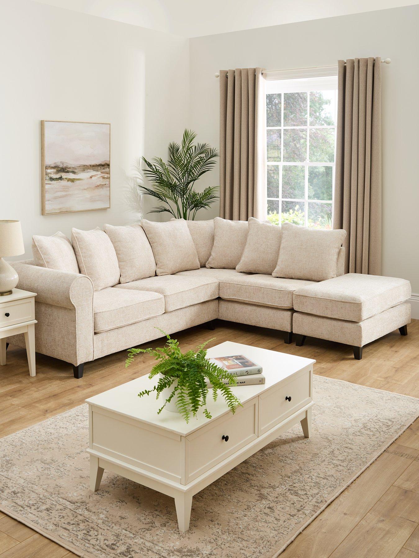 The Very Collection Sanderson Right Hand Fabric Corner Chaise Sofa - FSC Certified