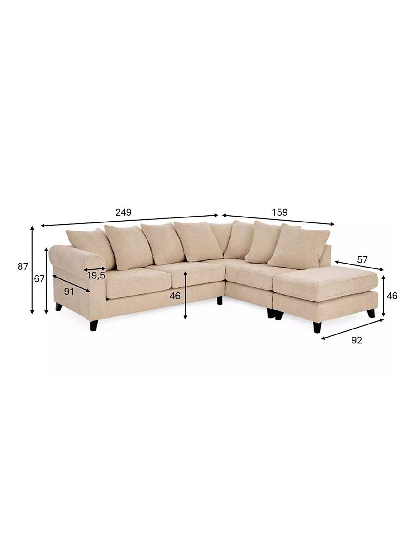 Image 6 of 7 of The Very Collection Sanderson Right Hand Fabric Corner Chaise Sofa&nbsp;- FSC Certified