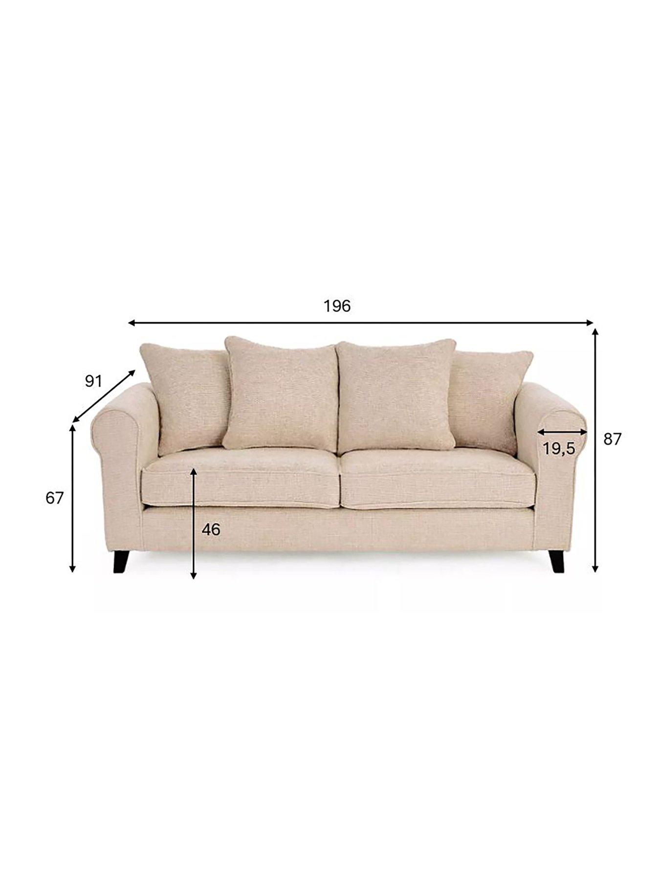 Image 6 of 7 of The Very Collection Sanderson Fabric&nbsp;3 Seater Sofa&nbsp;- FSC Certified