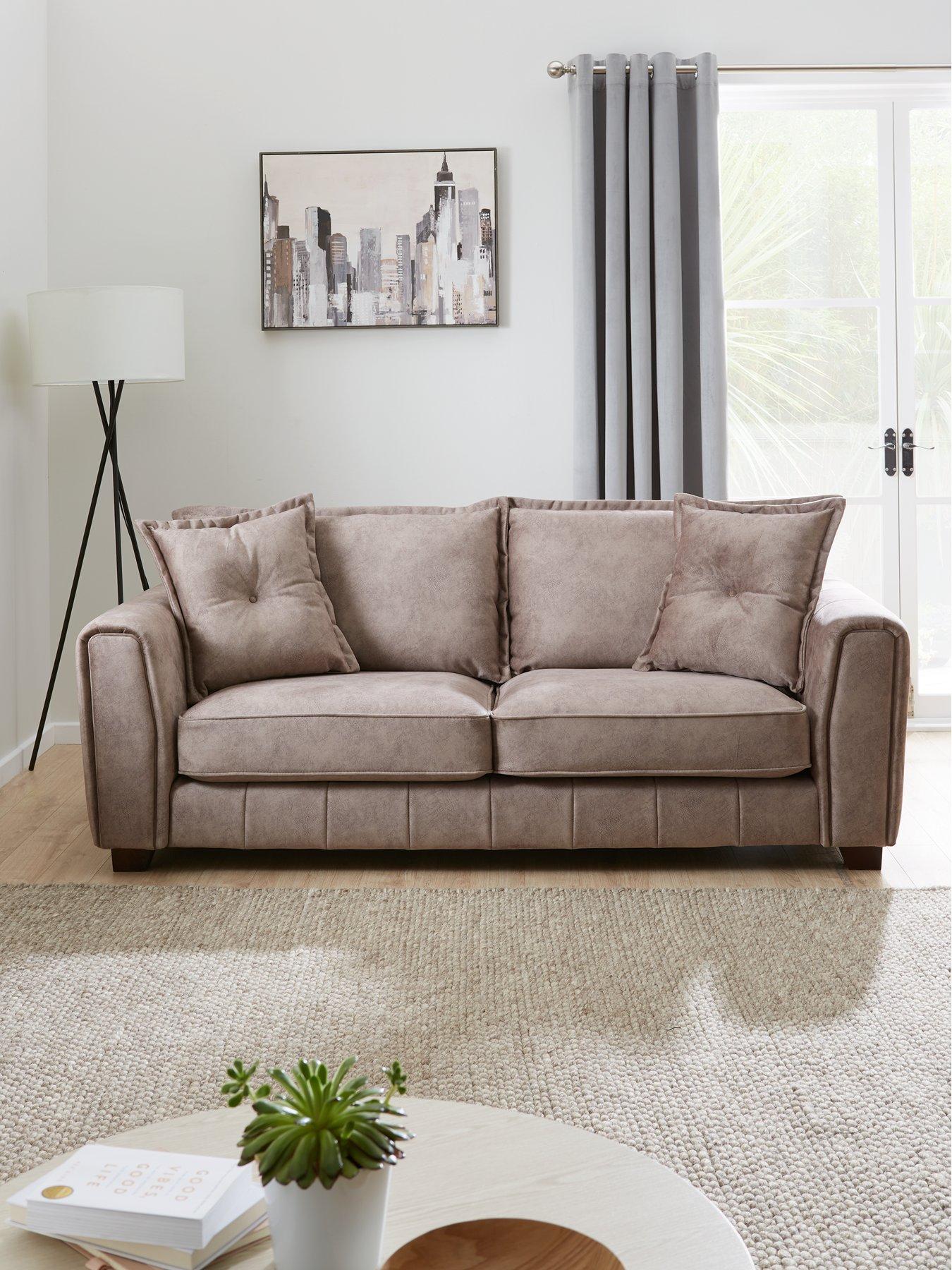 Very Home Avanti Fabric 3 Seater - Chocolate - FSC Certified