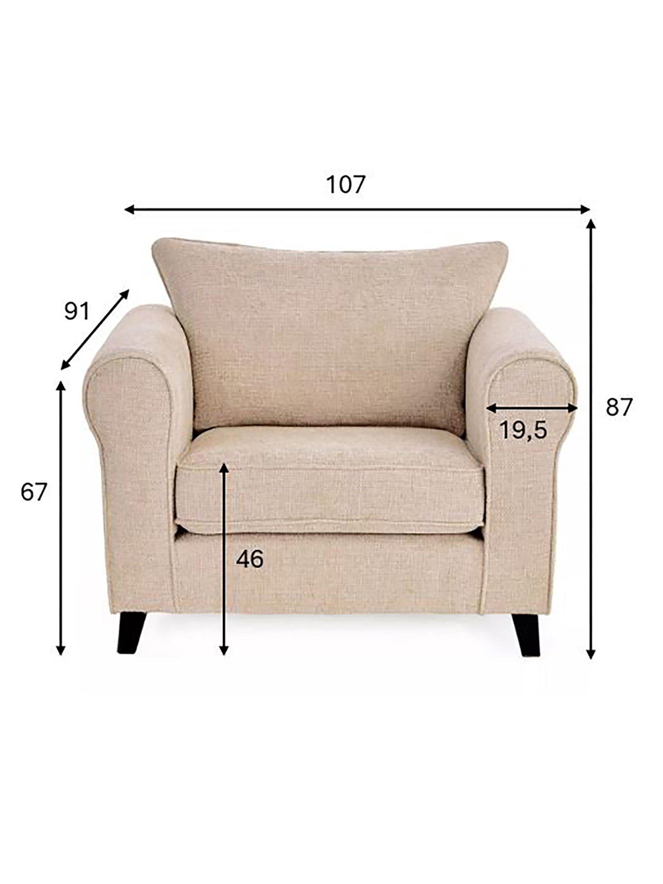 Image 6 of 7 of The Very Collection Sanderson Fabric&nbsp;Armchair&nbsp;- FSC Certified