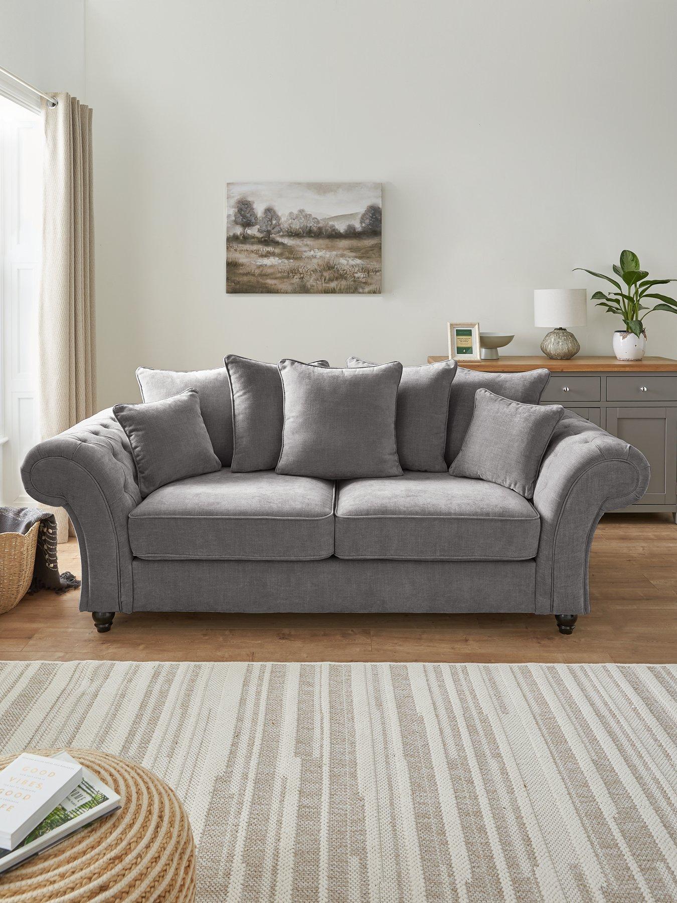 Very Home Windsor 3 Seater Fabric Scatter Back Sofa - FSC® Certified