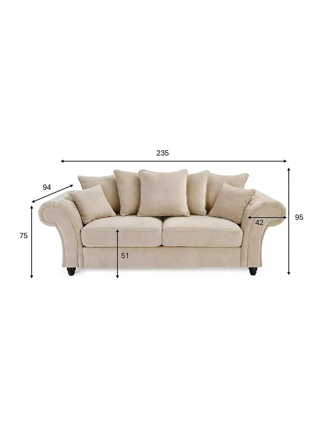 Image 6 of 7 of The Very Collection Windsor Fabric Scatter Back 3 Seater Sofa - FSC&reg; Certified