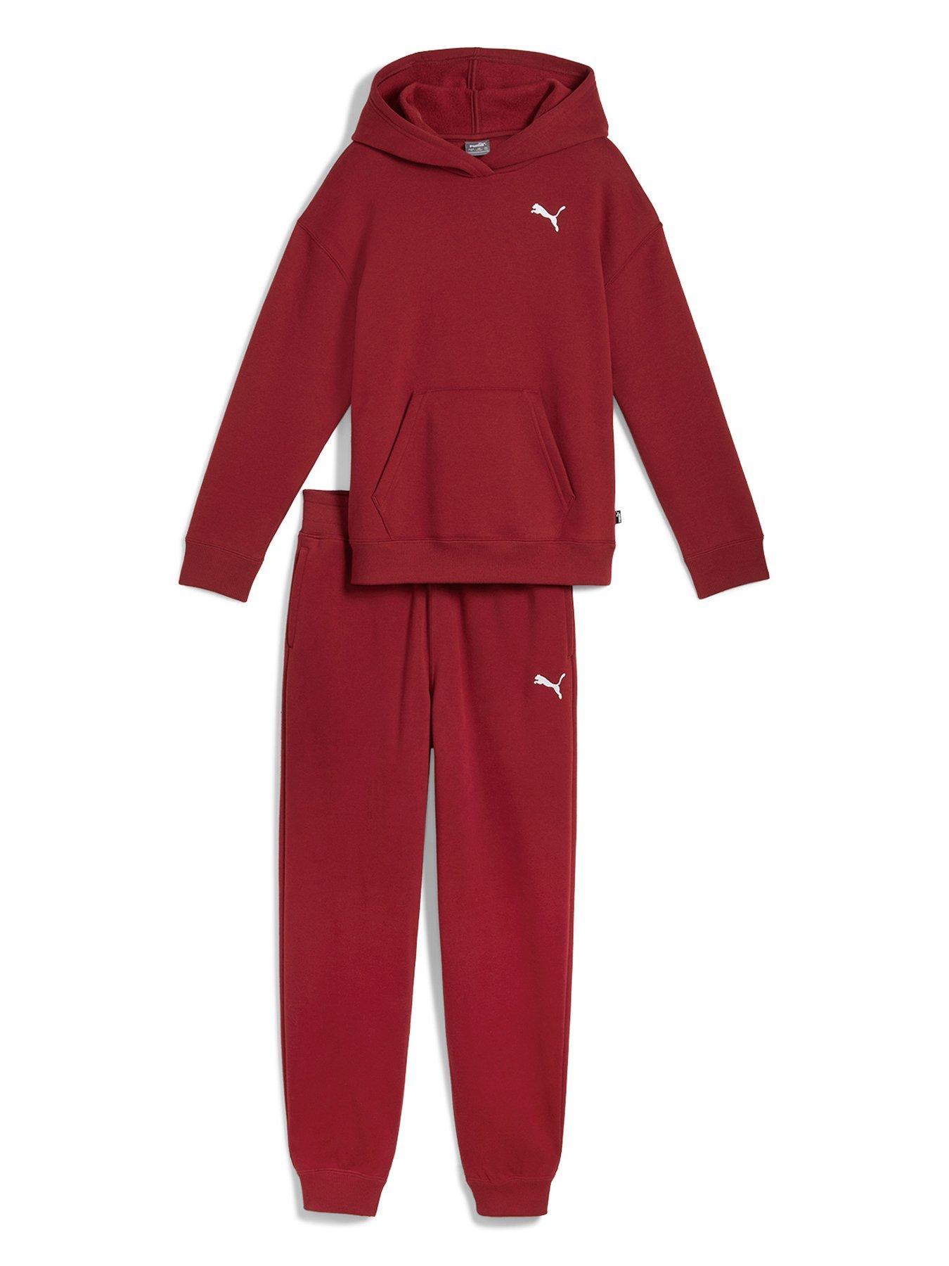 undefined Girls Fleece Loungewear Suit - Red