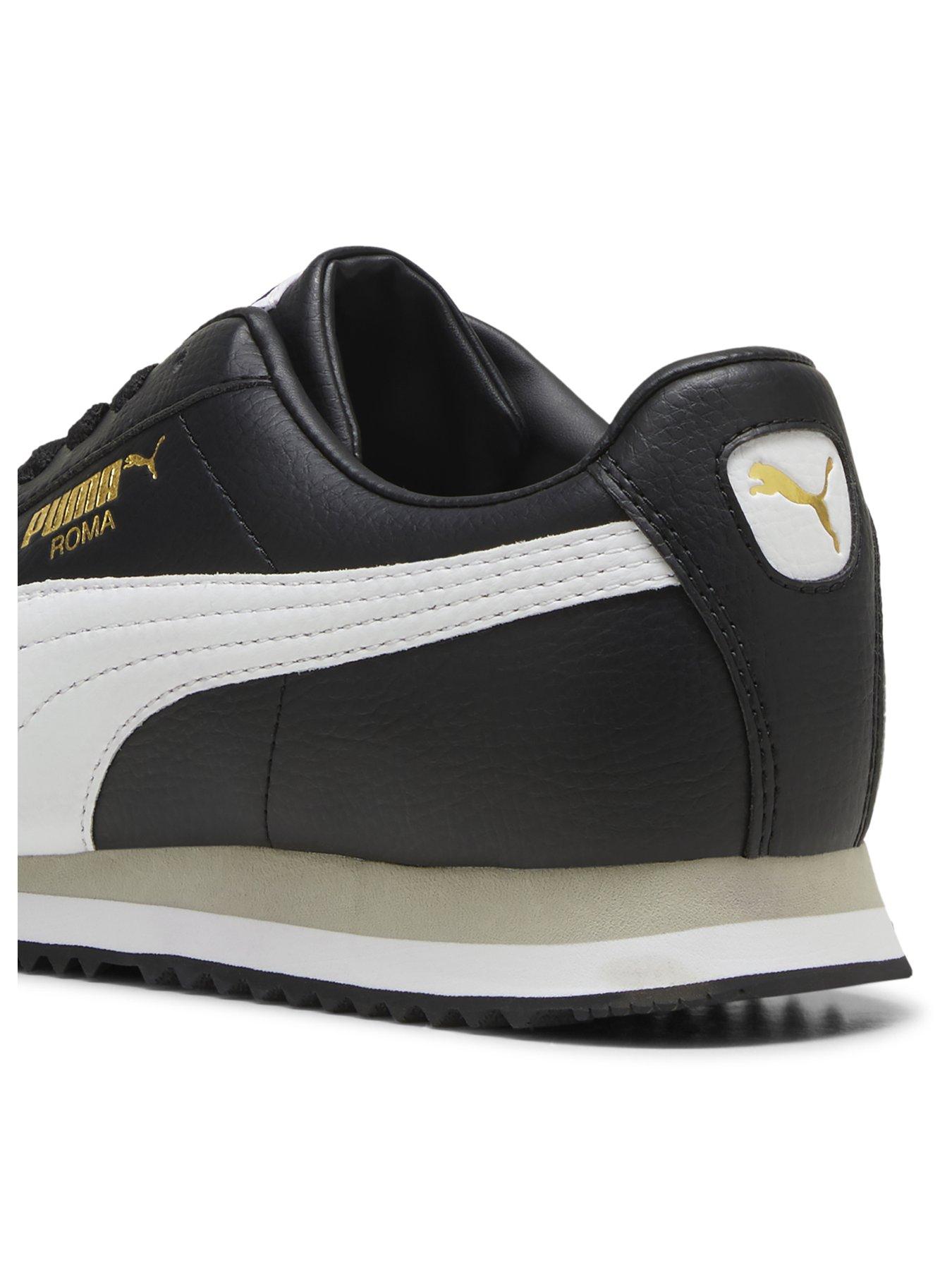 Puma Men s Roma 24 Standard Trainers Black White littlewoods