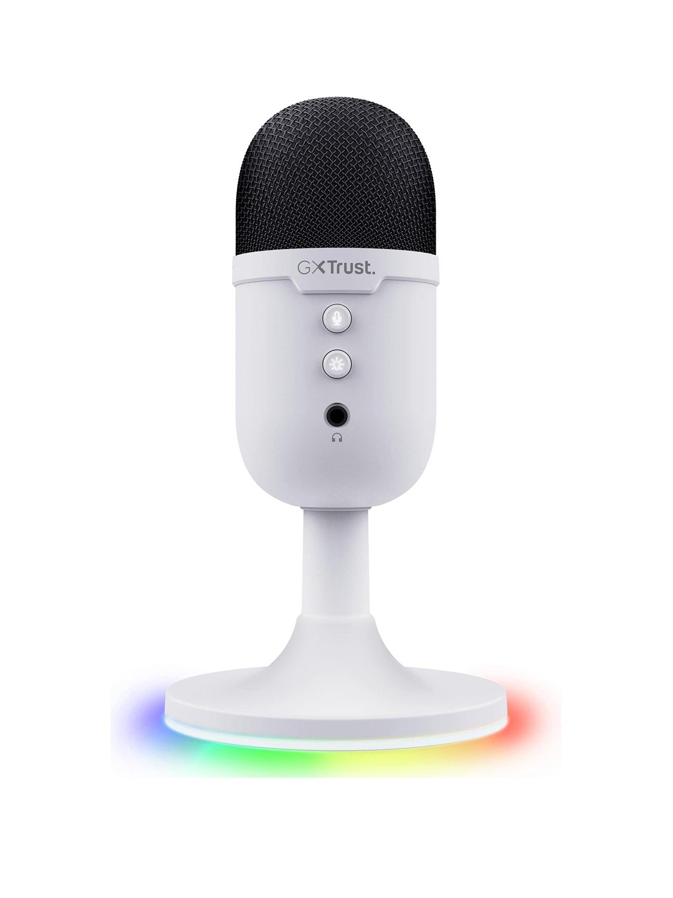 Trust GXT234 Yunix Compact USB RGB LED PC Microphone for Gaming, Streaming