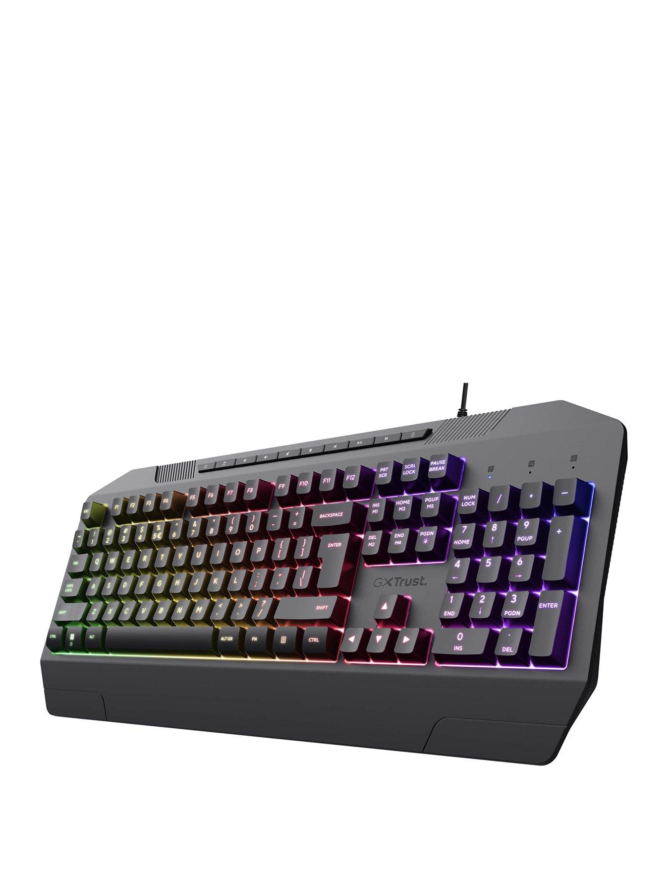 Trust GXT836 Evocx Full Size RGB Gaming Keyboard UK