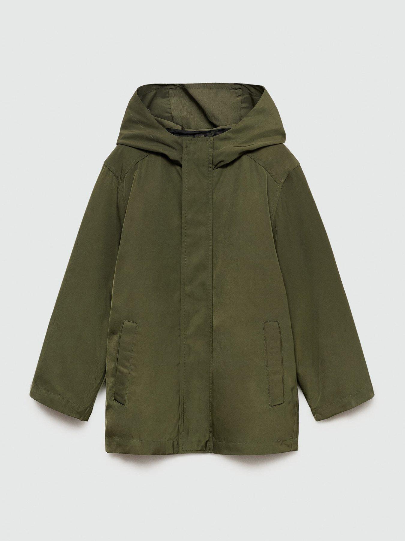 undefined Boys Hooded Coat - Khaki