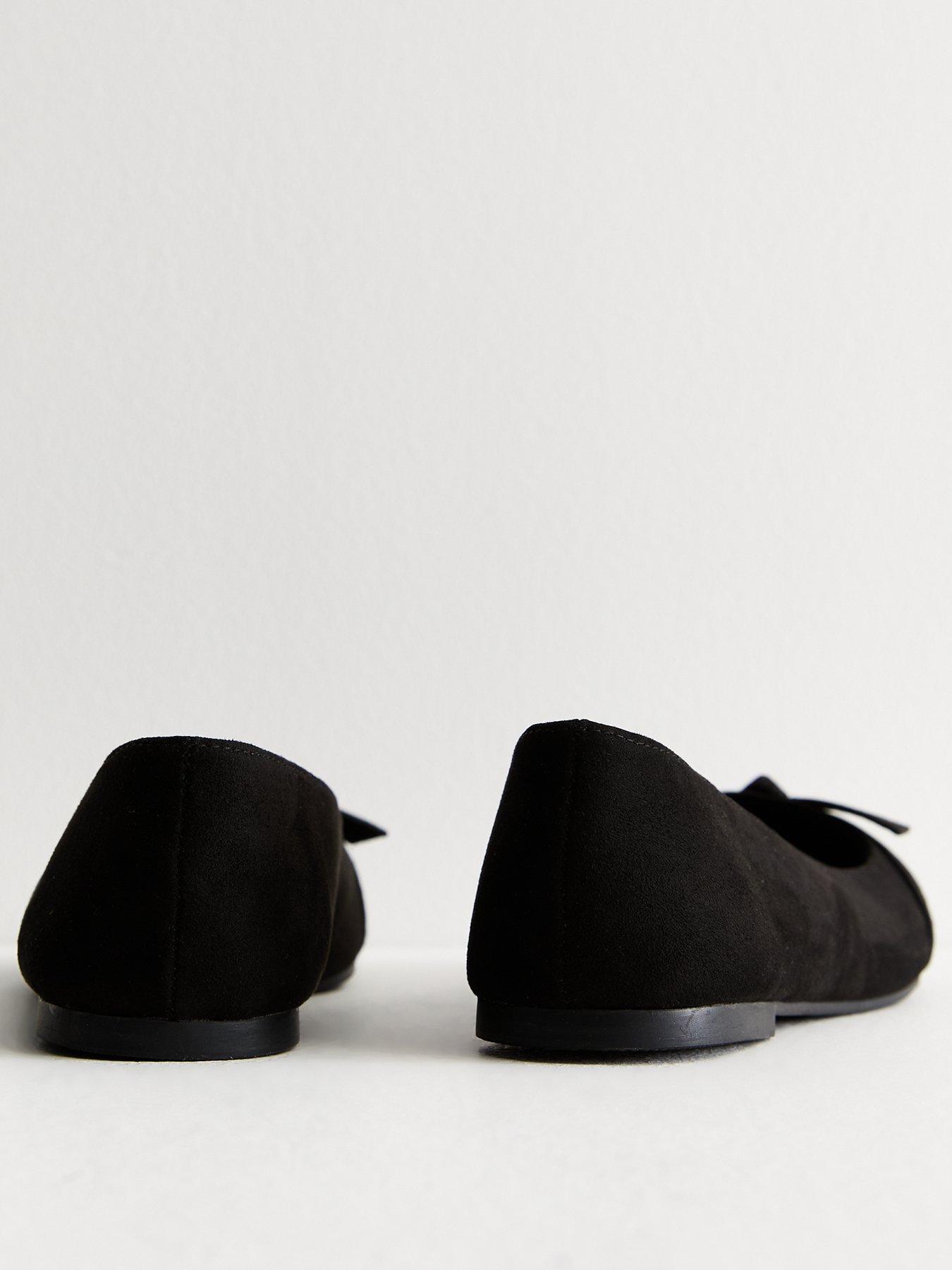 New Look Wide Fit Bow Detail Ballet Pumps - Black | Littlewoods