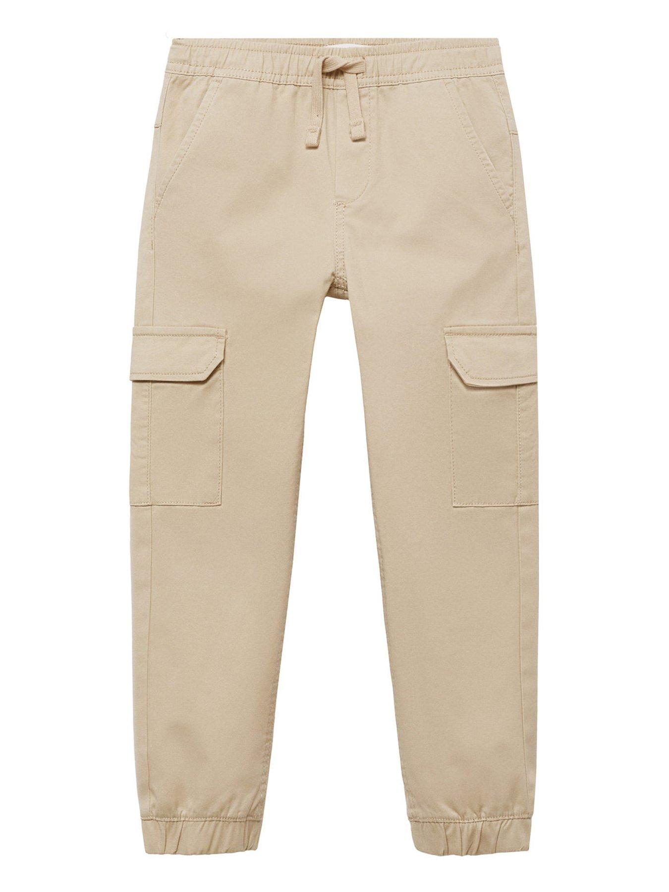 Mango Boys Cargo Trousers - Cream