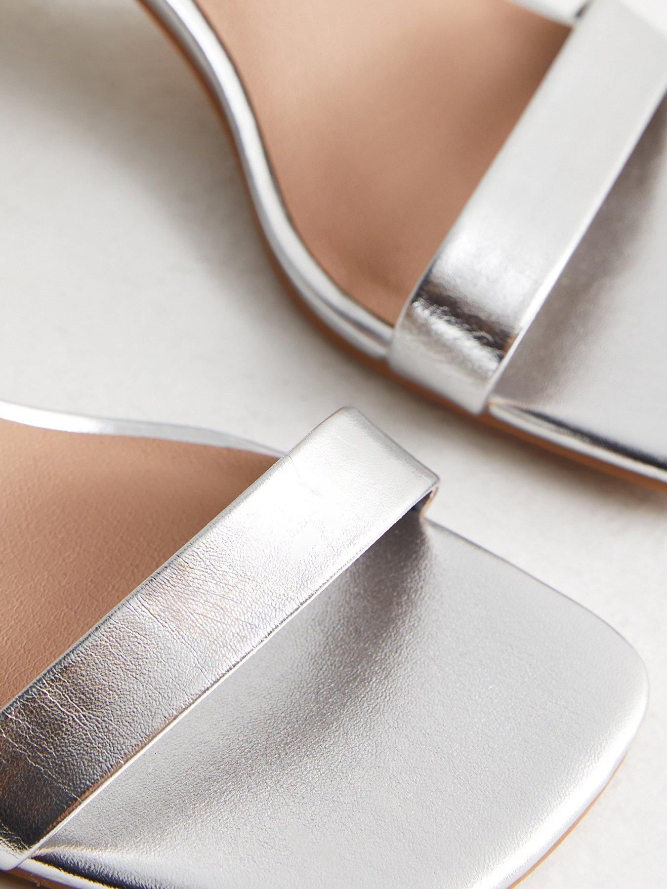  image of new-look-silver-patent-block-heel-sandals