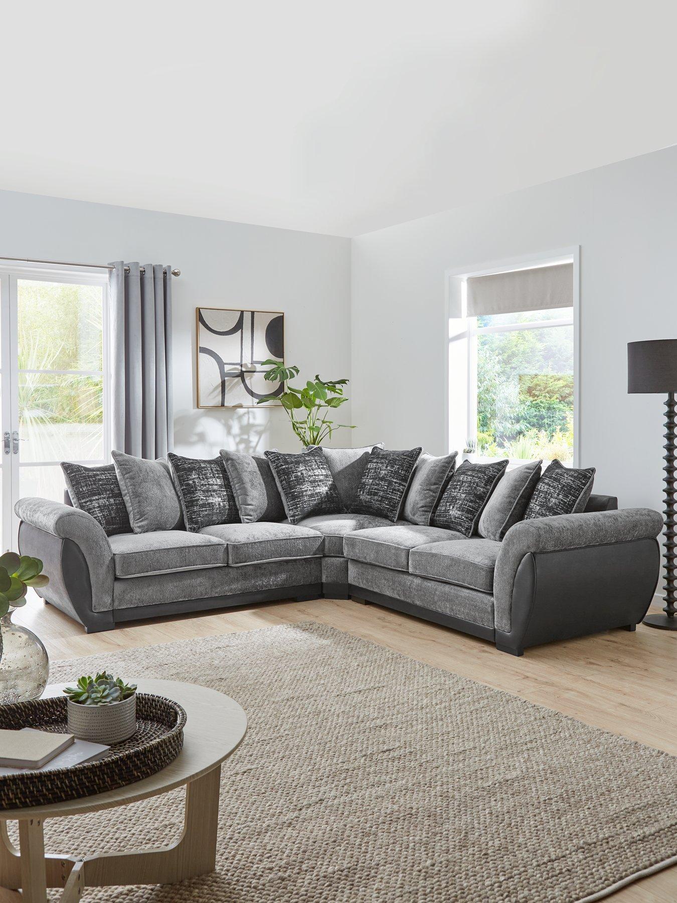 The Very Collection Lana Fabric and Faux Leather Corner Group Sofa - FSC Certified
