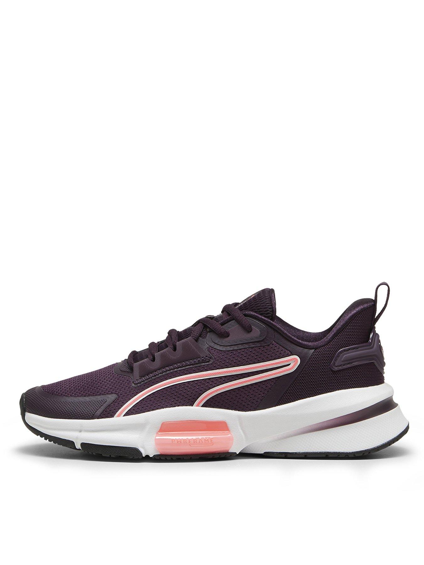  image of puma-womens-training-pwrframe-3-trainers-purpleblackpink