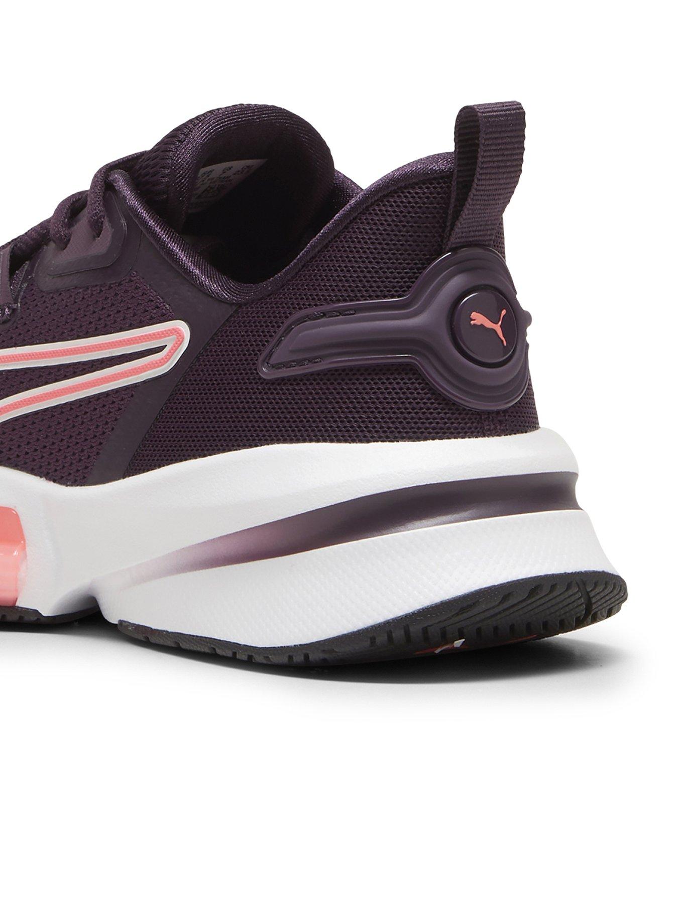  image of puma-womens-training-pwrframe-3-trainers-purpleblackpink