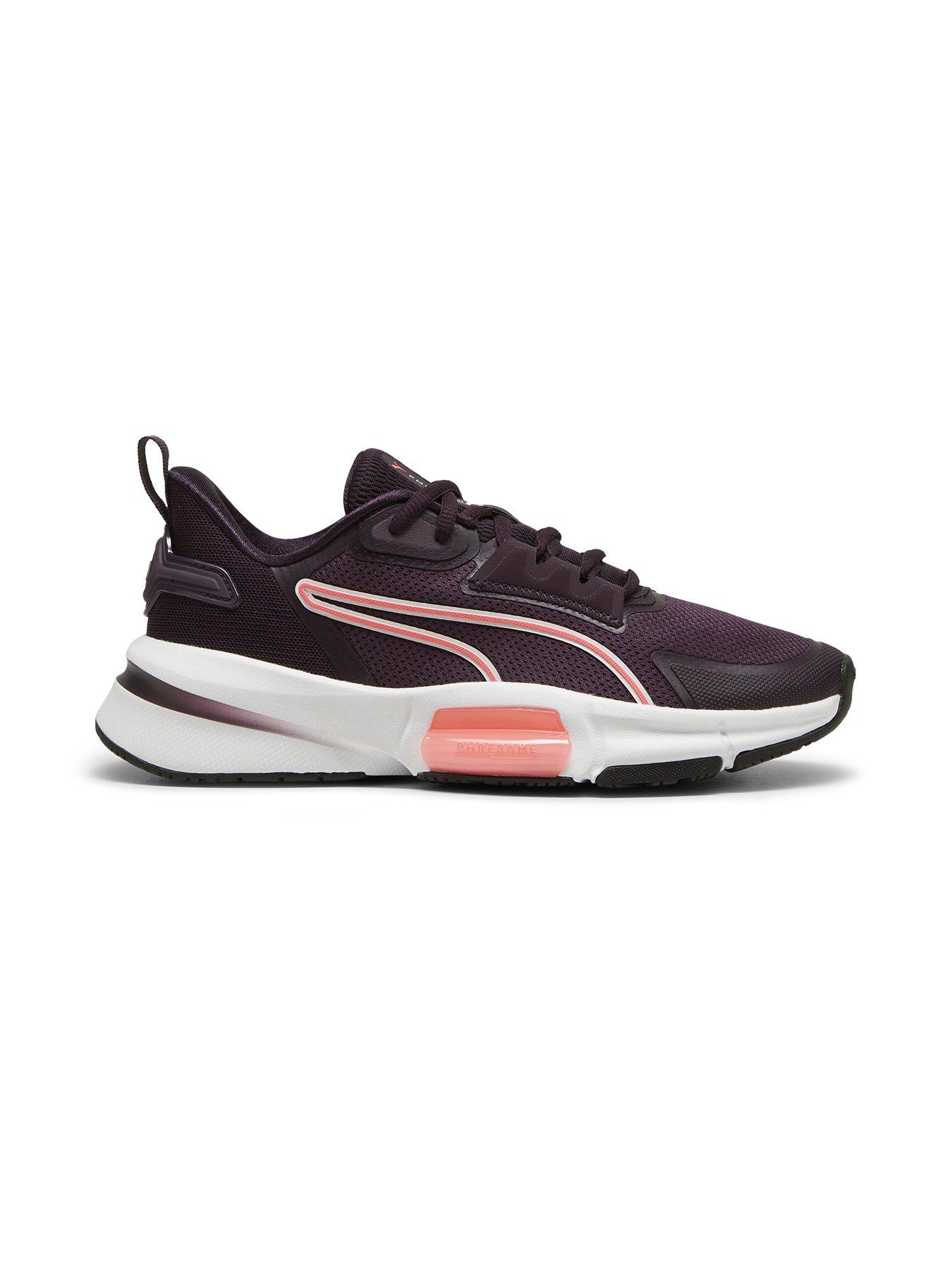  image of puma-womens-training-pwrframe-3-trainers-purpleblackpink
