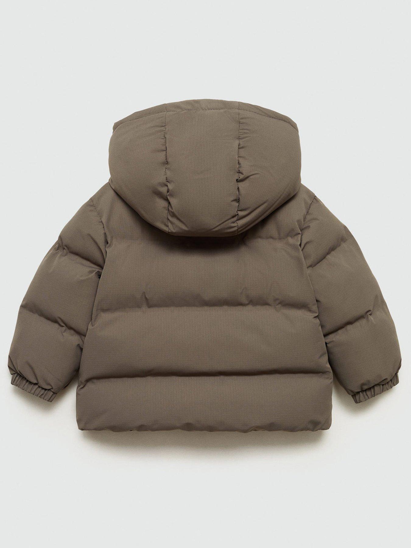 Mango Younger Boys Padded Coat Dark Green littlewoods