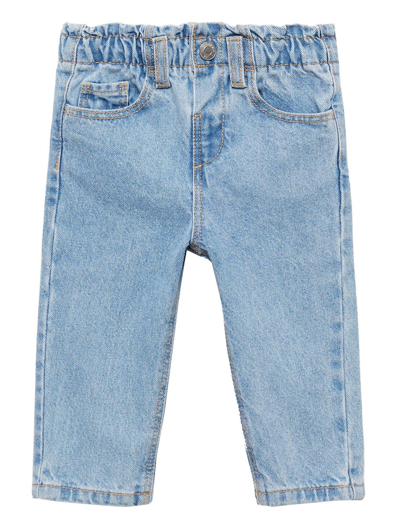 undefined Younger Girls Paperbag Waist Jeans - Light Blue