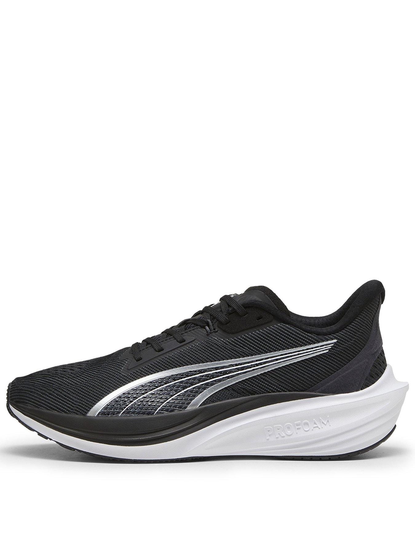 Puma Mens Running Magnify Nitro 2 Trainers Black White littlewoods