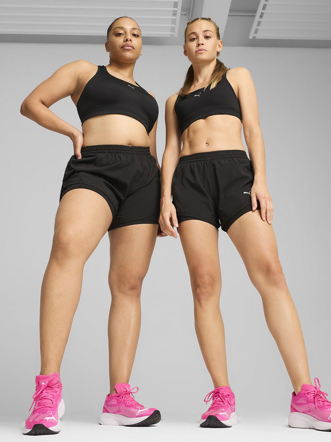 front image of puma-womens-running-favorite-velocity-2in1-3-shorts-black