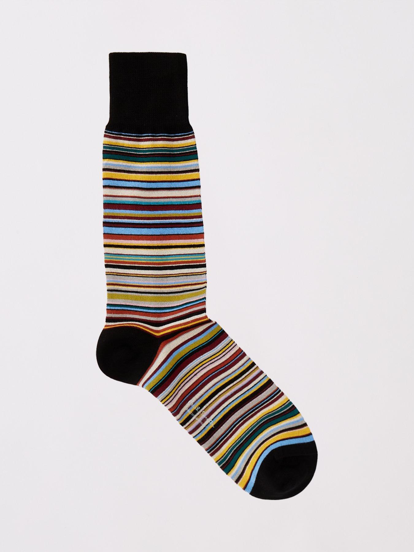  image of ps-paul-smith-2-pack-signature-stripe-crew-socks-multi