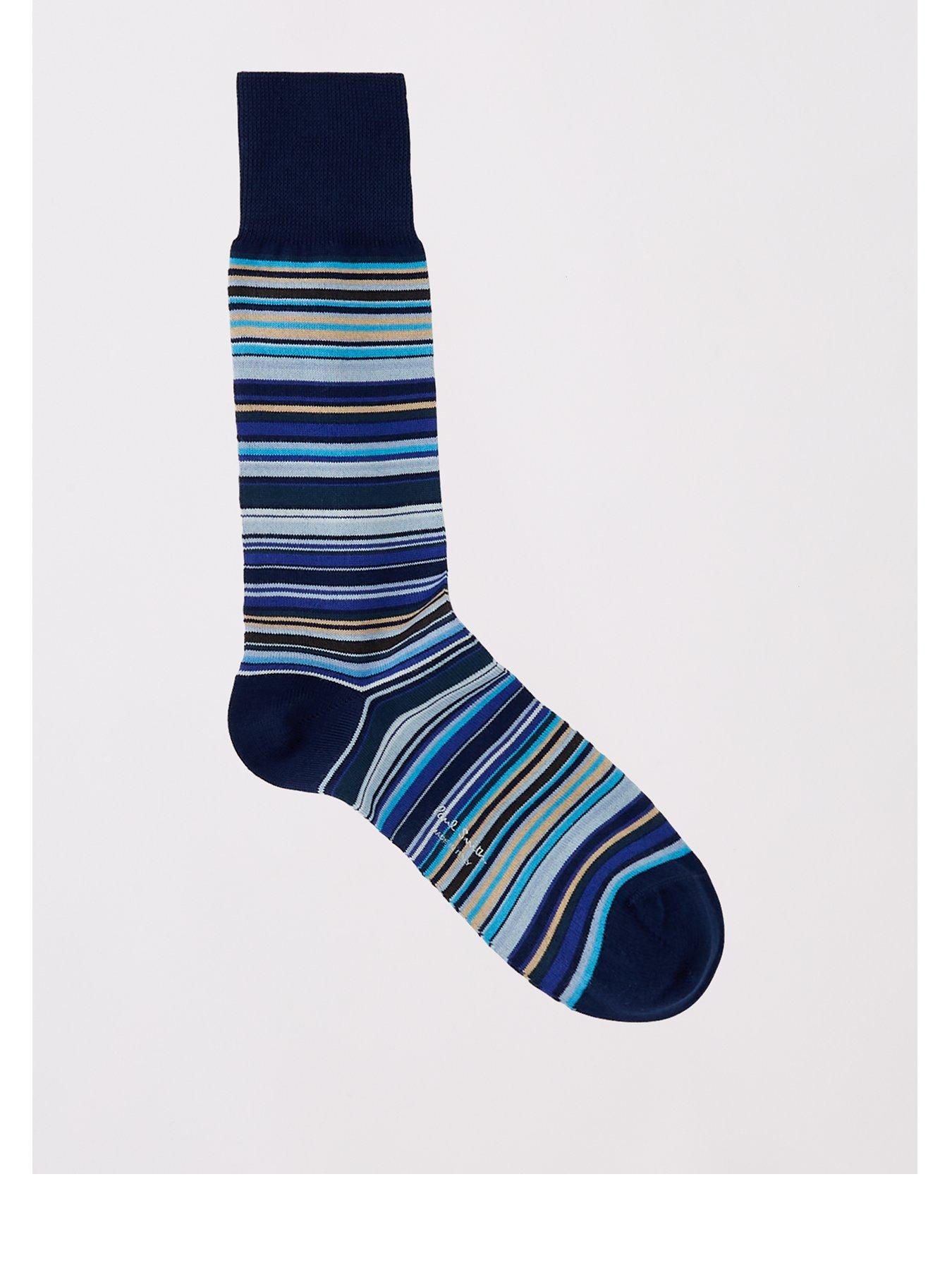  image of ps-paul-smith-2-pack-signature-stripe-crew-socks-multi