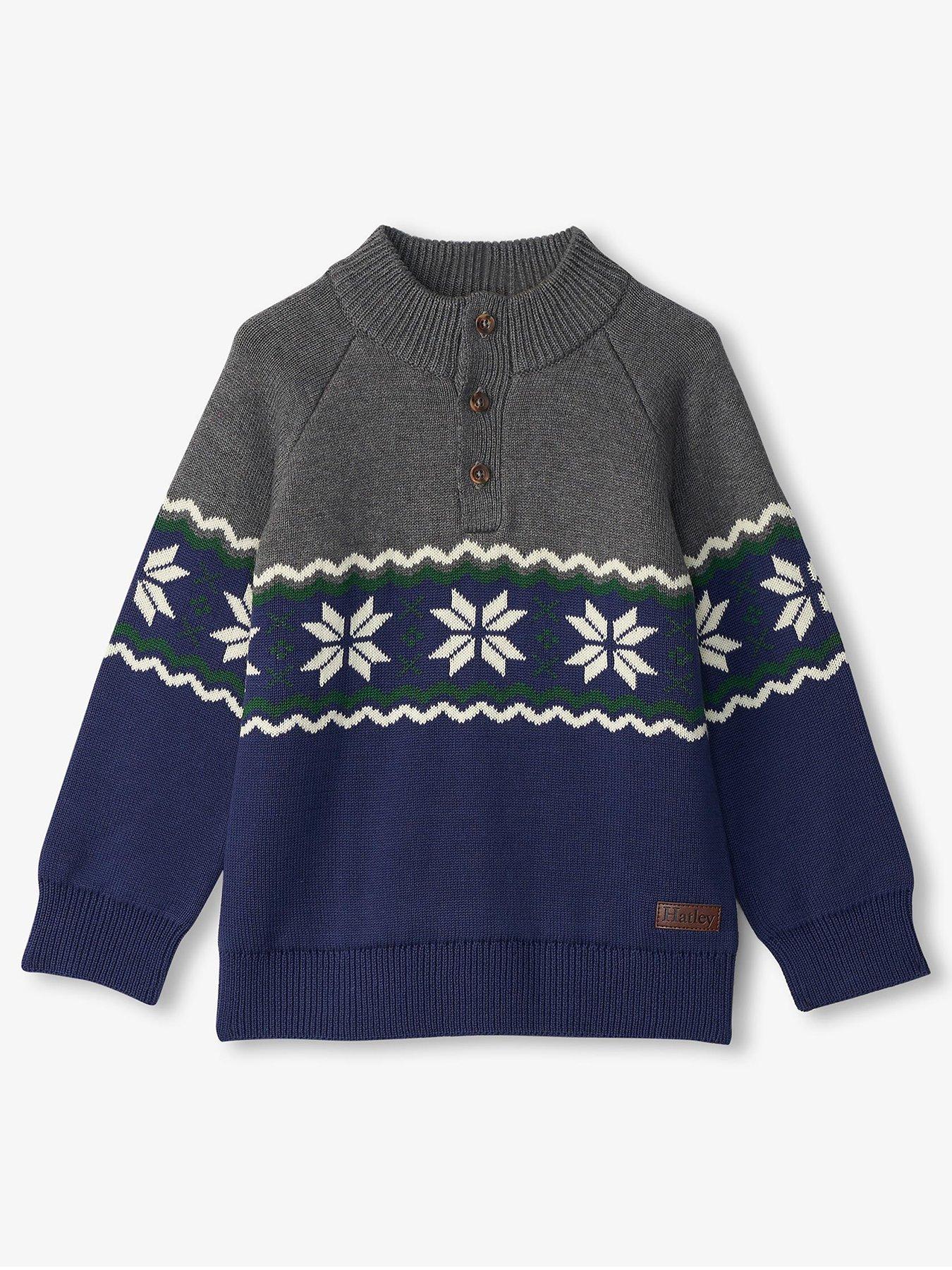 undefined Boys Winter Knit Jumper - Navy