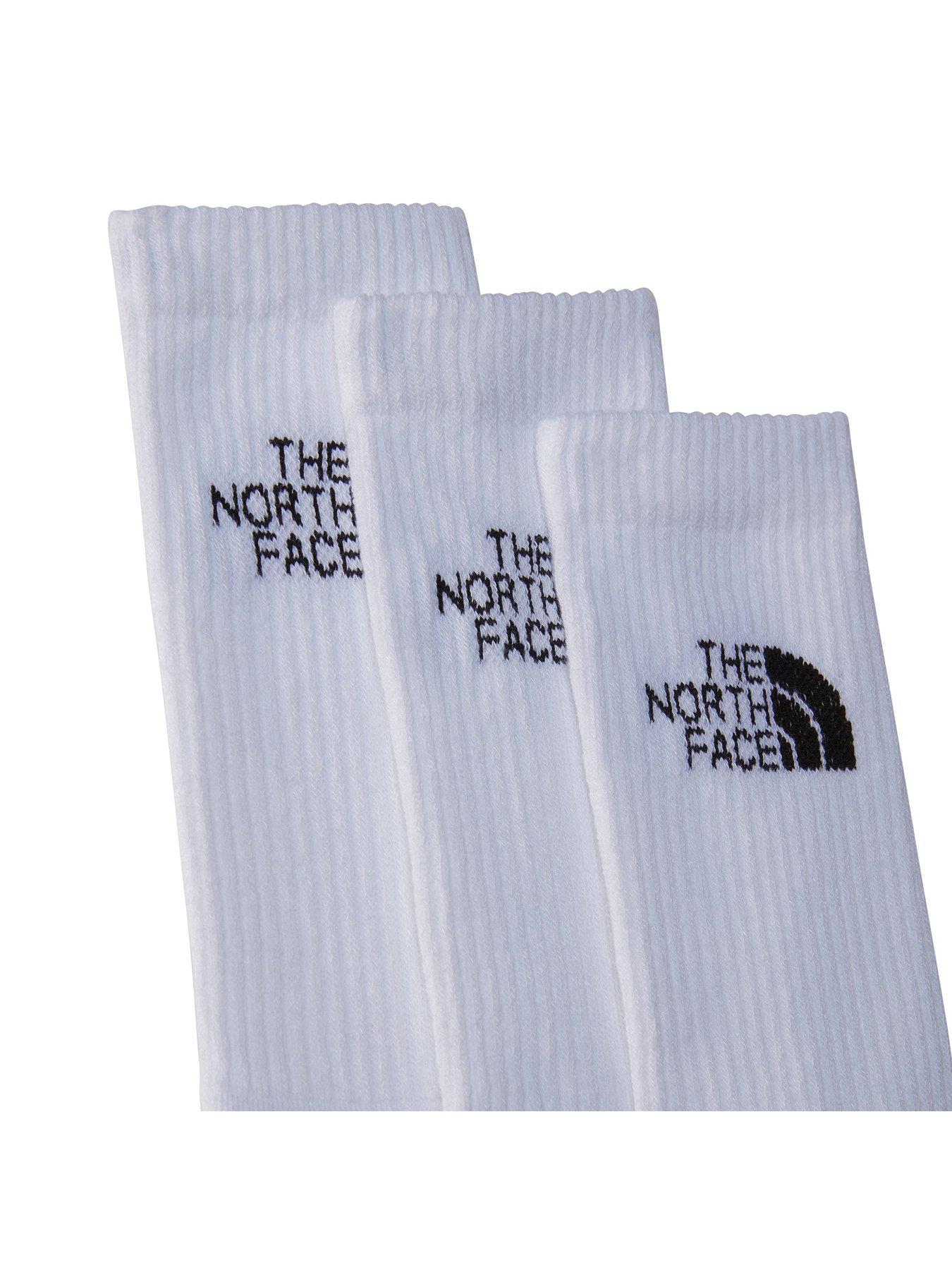 Image 2 of 3 of THE NORTH FACE Mens Multi Sport Performance Cushioned Crew Socks 3 Pack - White