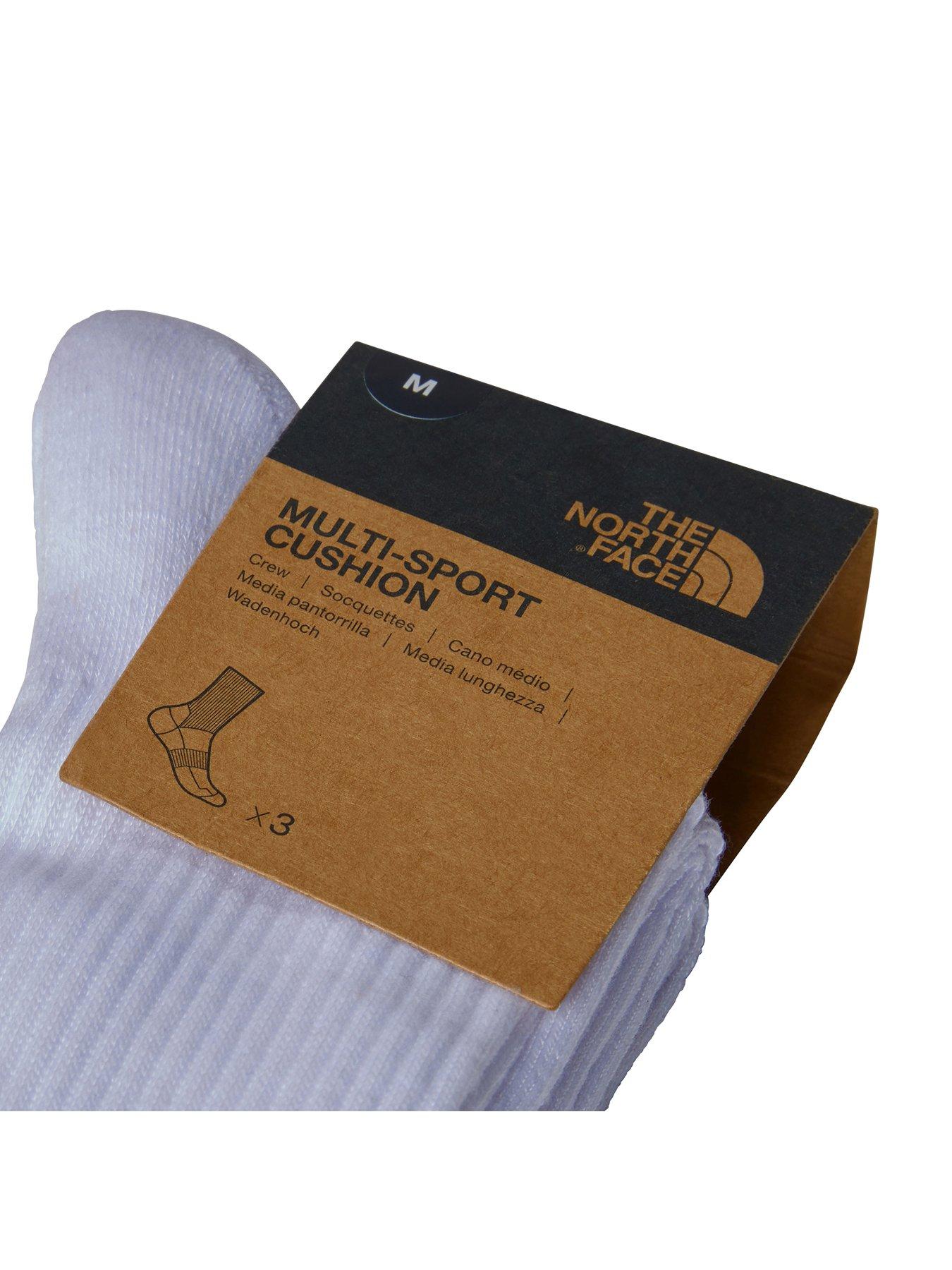 Image 3 of 3 of THE NORTH FACE Mens Multi Sport Performance Cushioned Crew Socks 3 Pack - White