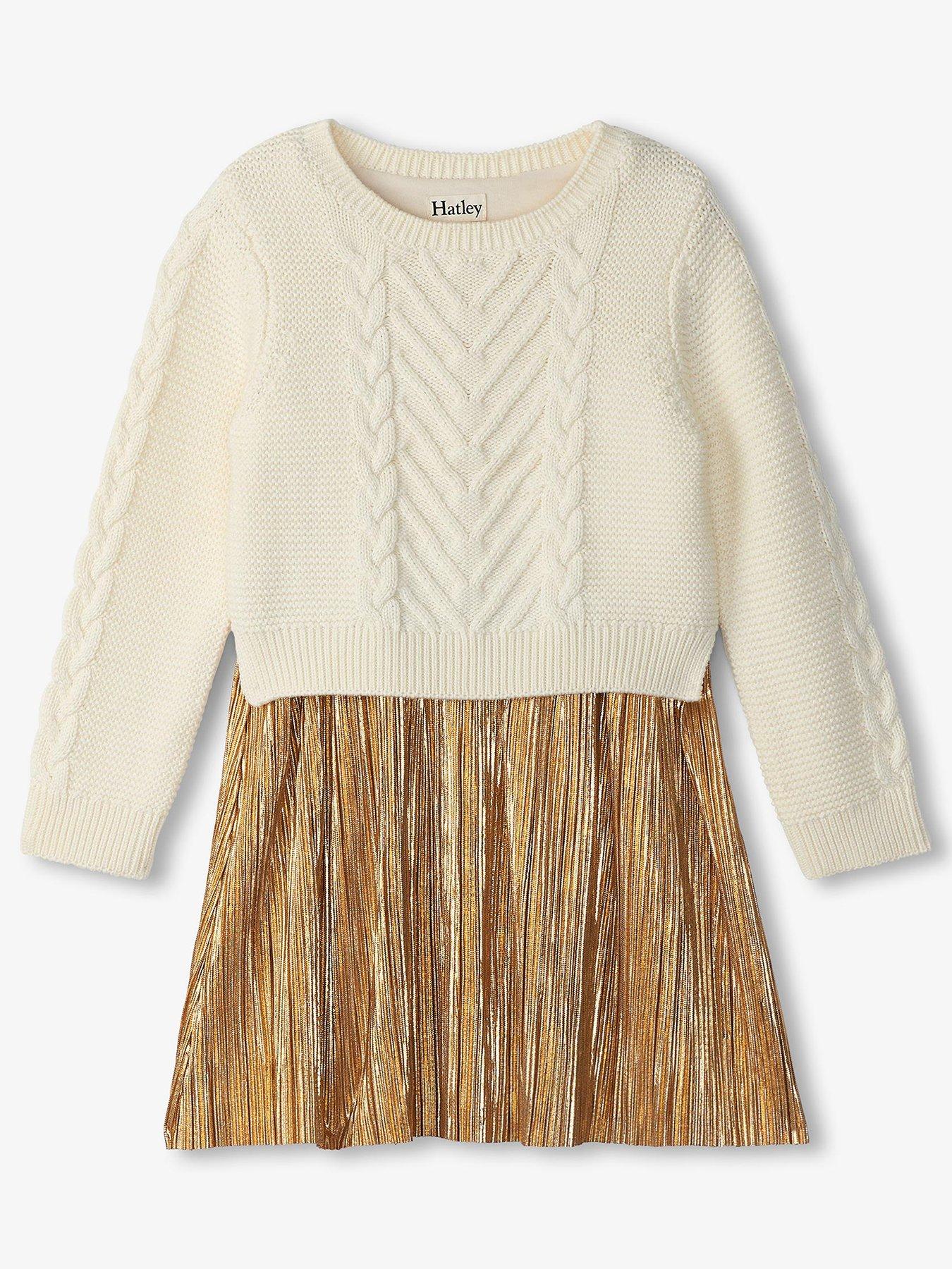 undefined HatleyGirls Sparkle Knit Metallic Mixed Dress - Multi