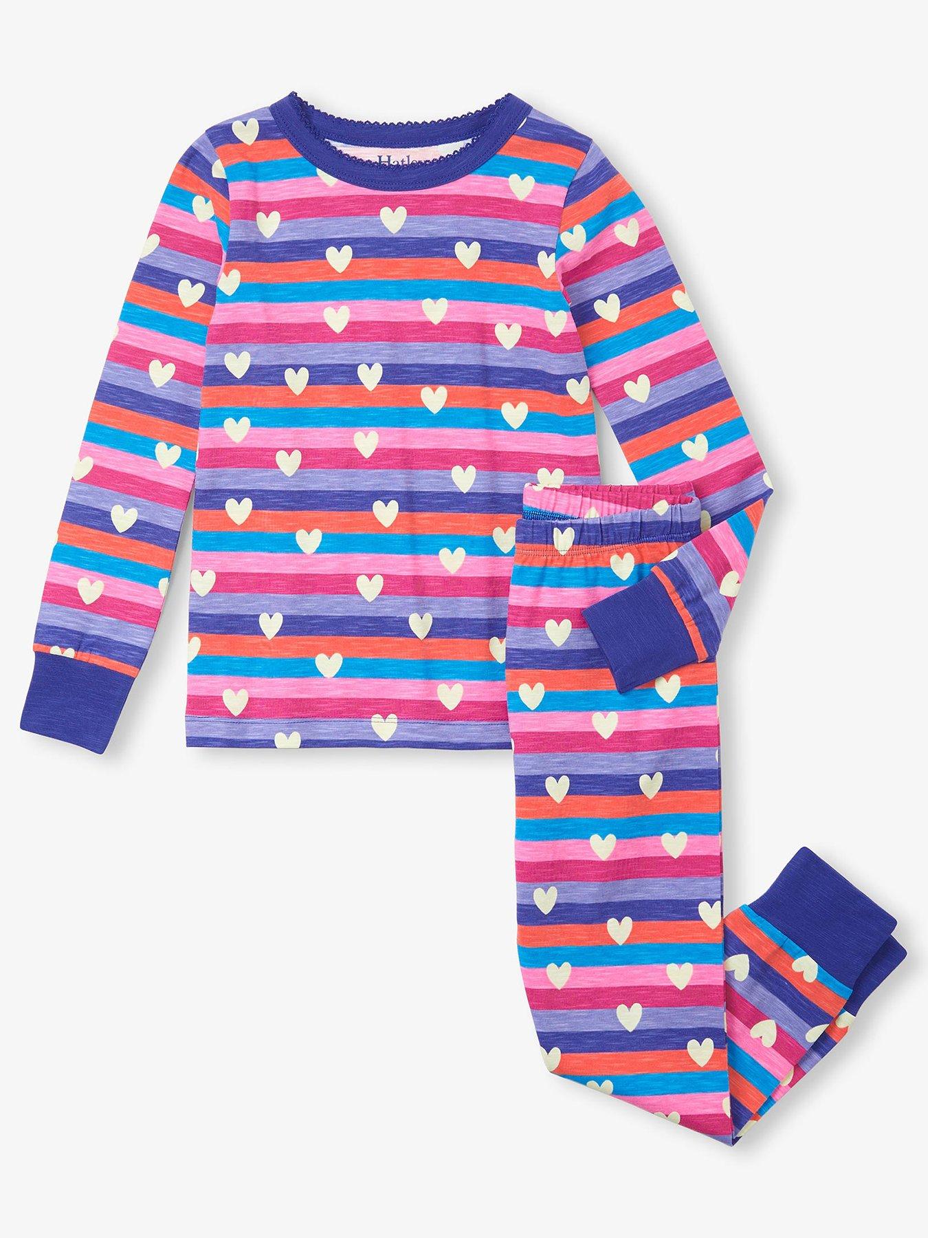 undefined Girls Glow In The Dark Slub Jersey Pyjamas - Multi