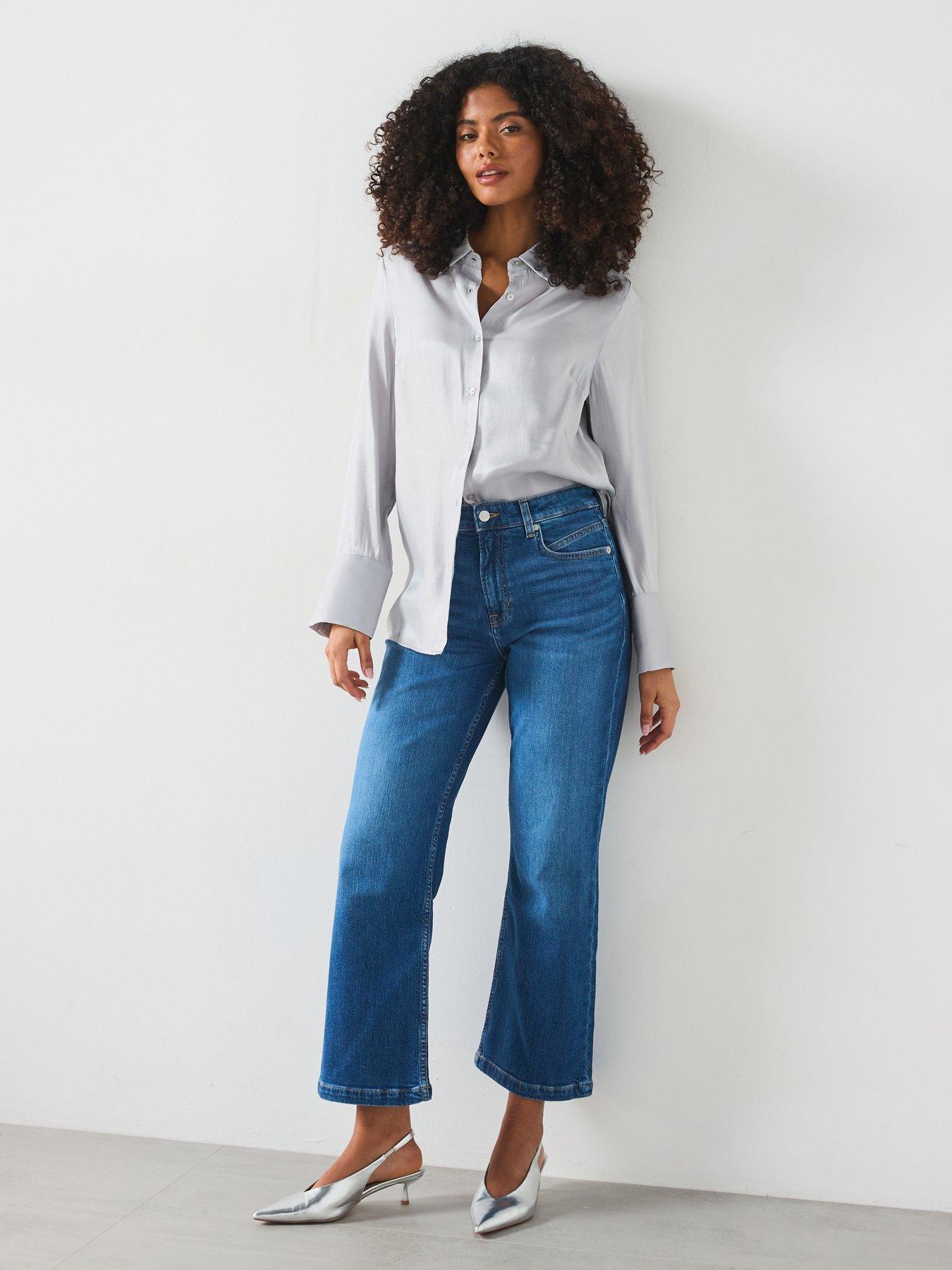  image of v-by-very-lame-longline-shirt-silver
