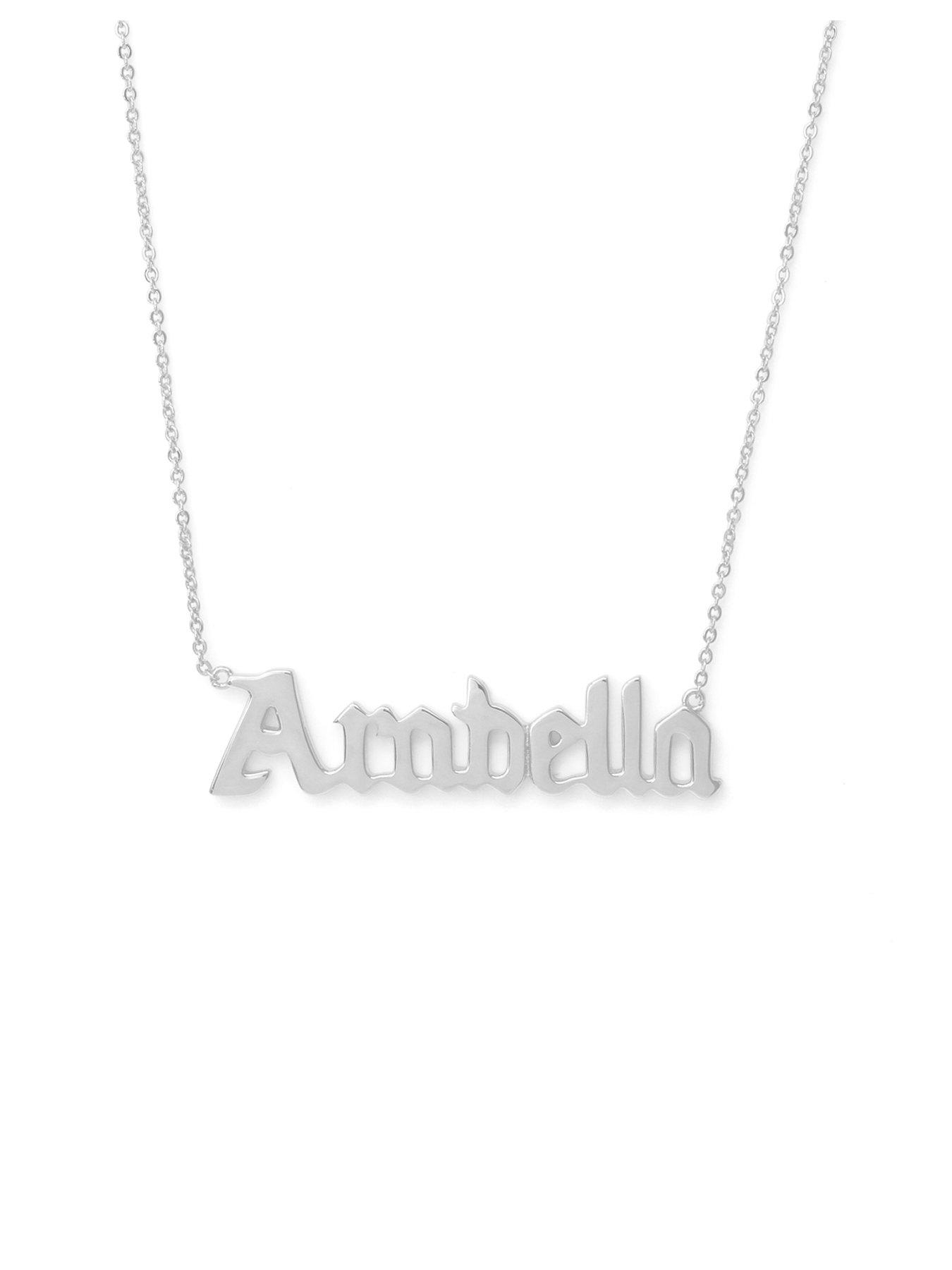 Image 1 of 4 of Say It With Custom Name Necklace - Silver