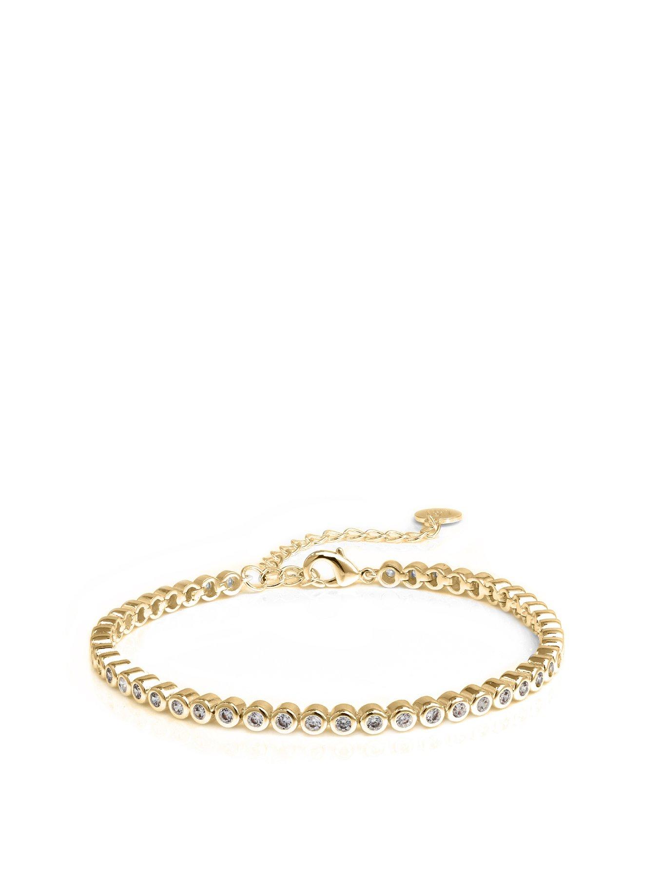 Image 1 of 4 of Say It With Tennis Chain Bracelet - Yellow Gold