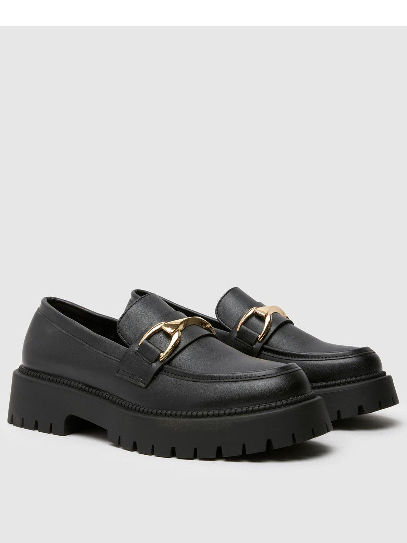  image of schuh-lattice-feature-pu-loafer-youth-black