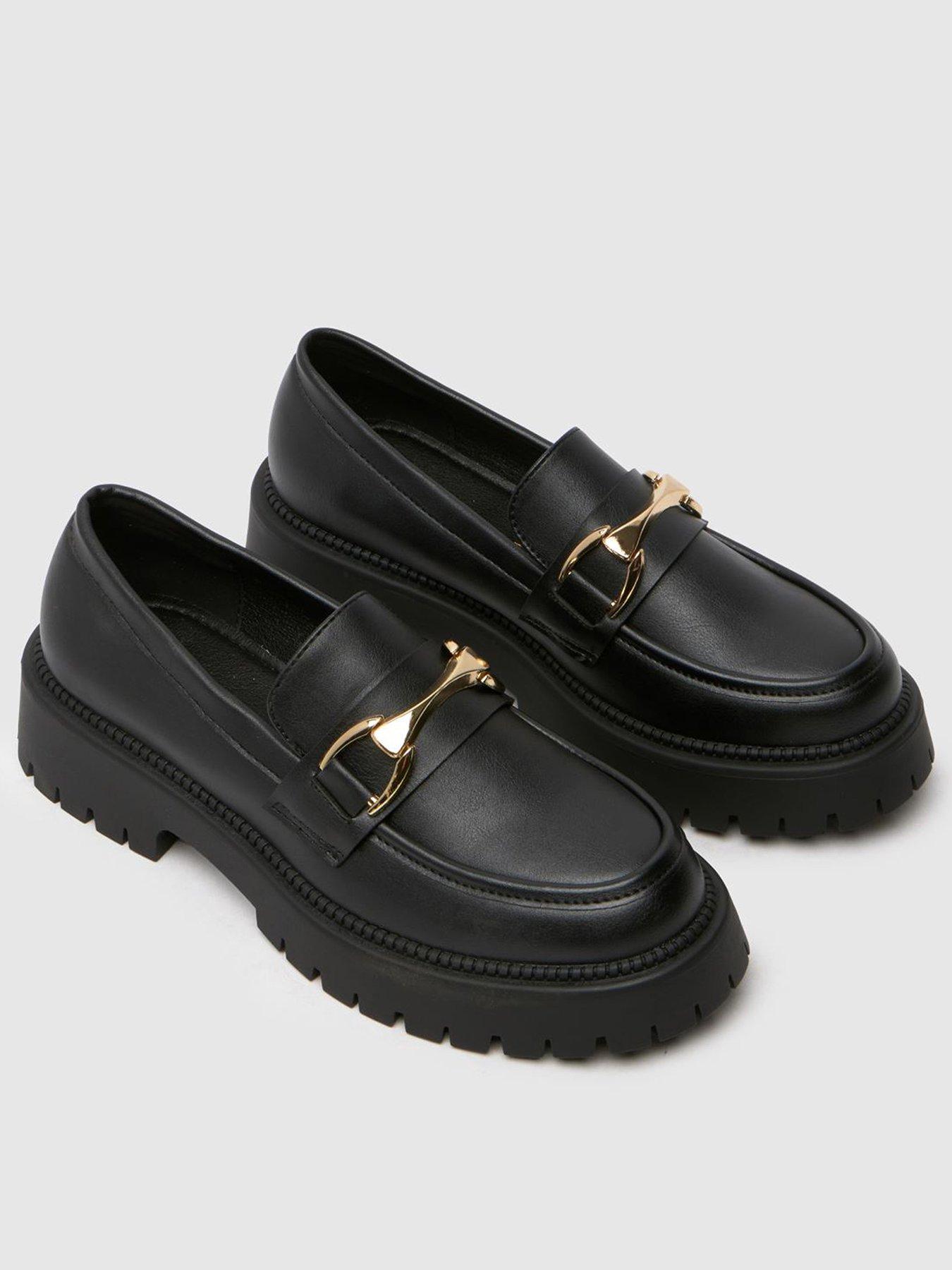  image of schuh-lattice-feature-pu-loafer-youth-black