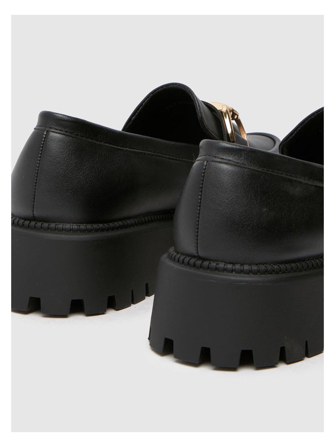  image of schuh-lattice-feature-pu-loafer-youth-black