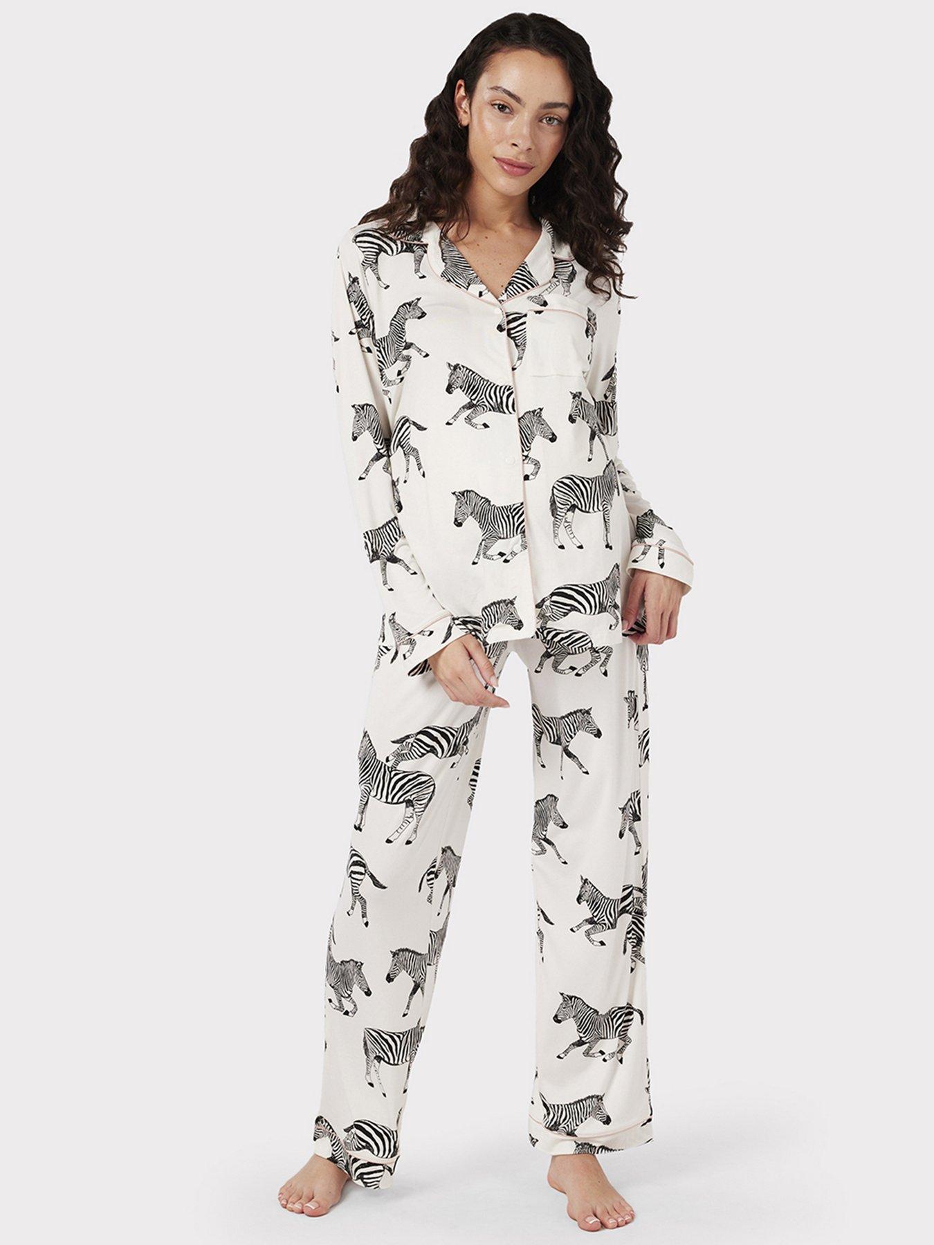 undefined Maternity White Zebra Print - White