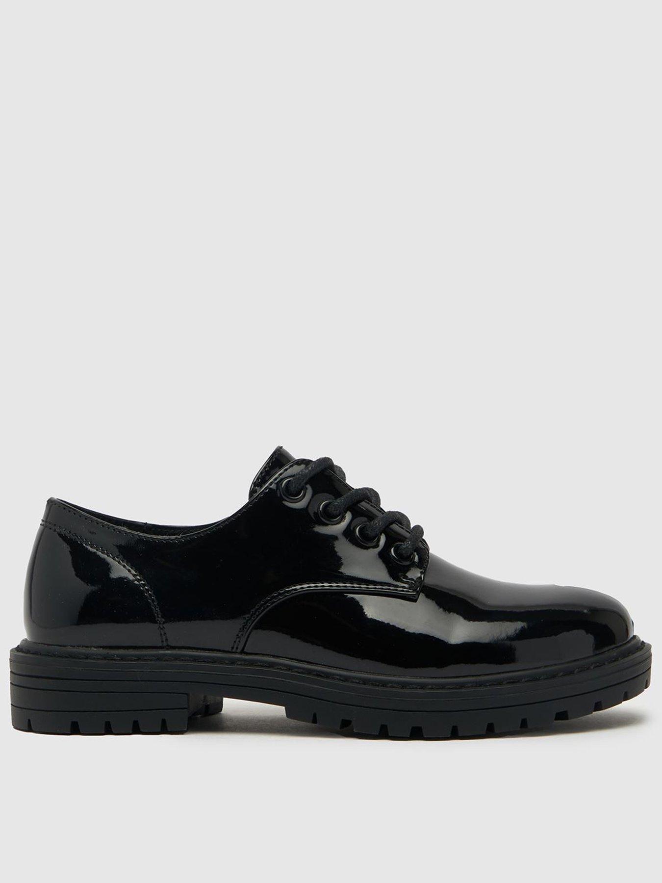 undefined Lychee Lace Up Junior - Black Patent
