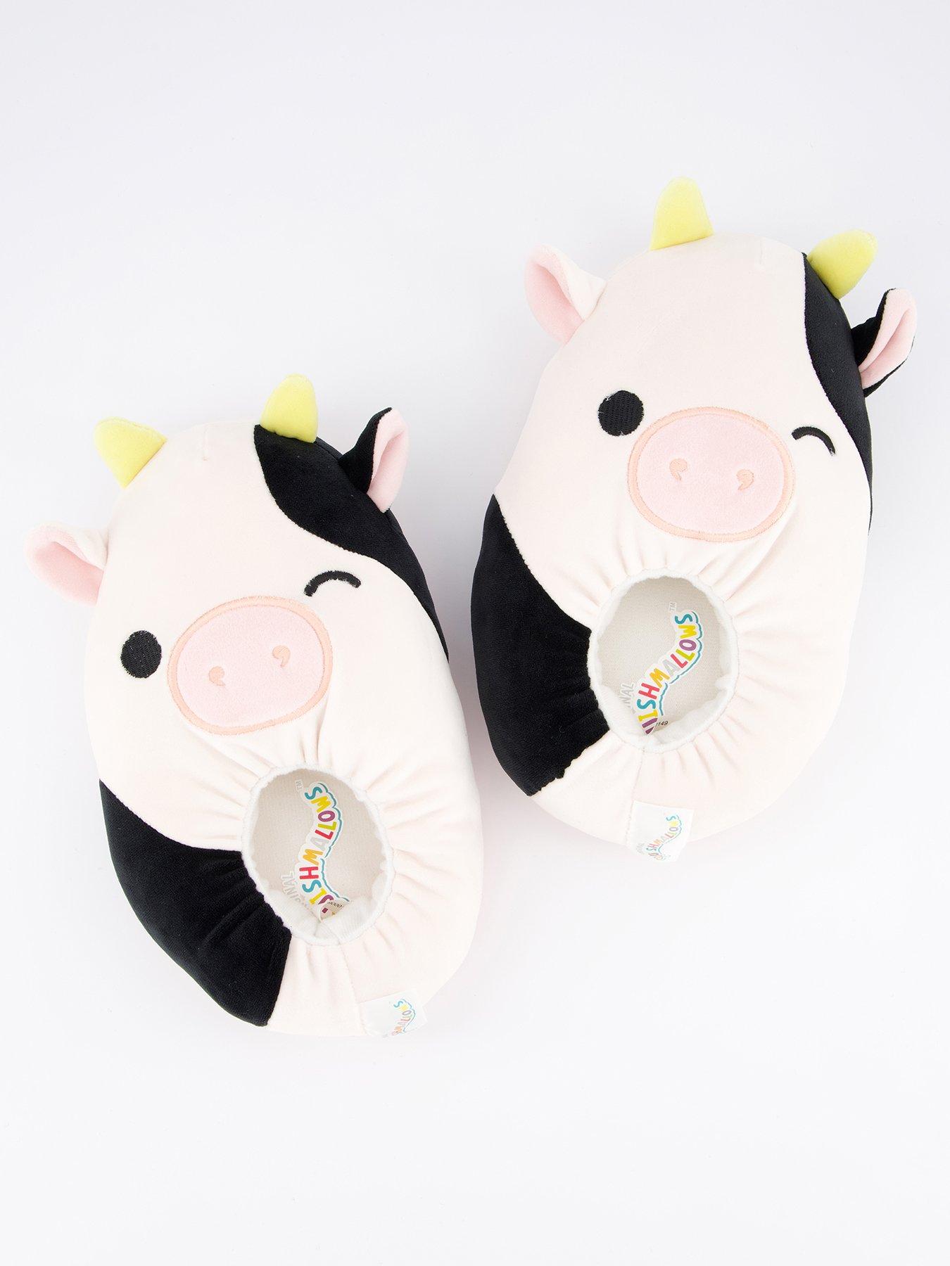 undefined Squishmallow Connor Cow Slippers