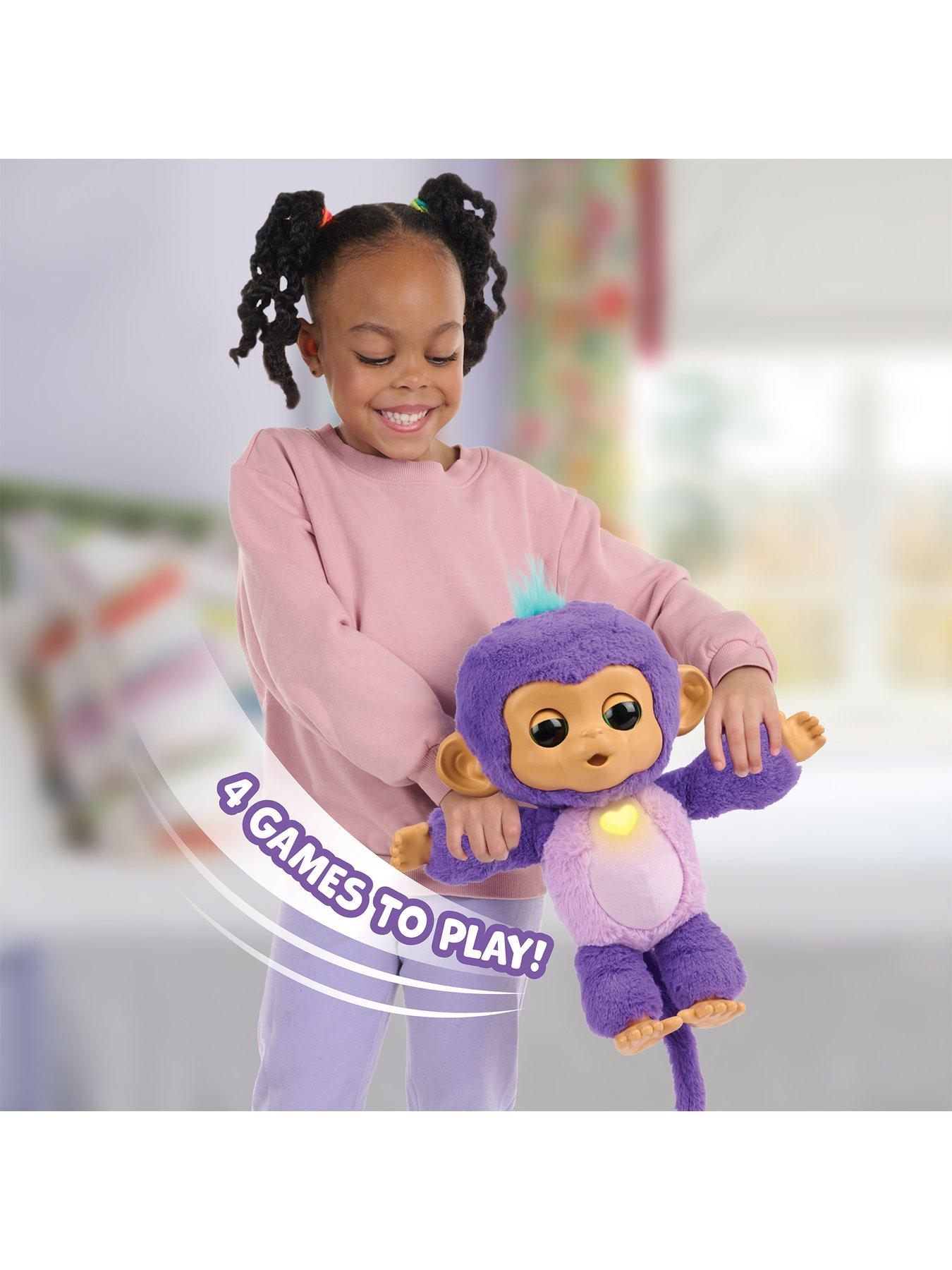 Image 5 of 8 of Fingerlings Care 'n' Cuddles Interactive Baby Monkey Plush Toy