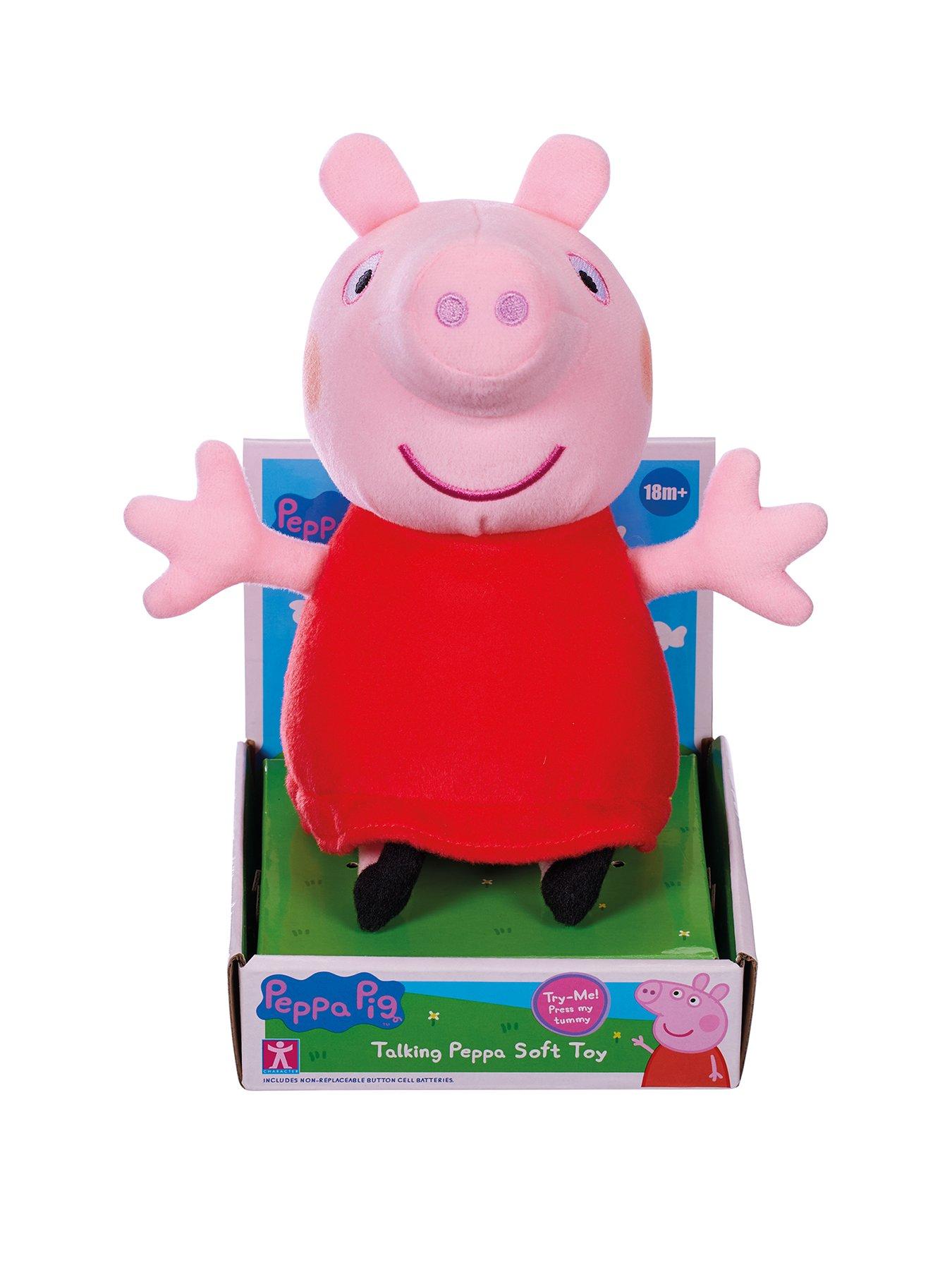 Image 1 of 7 of Peppa Pig Talking Red Dress Peppa 20cm Soft Toy