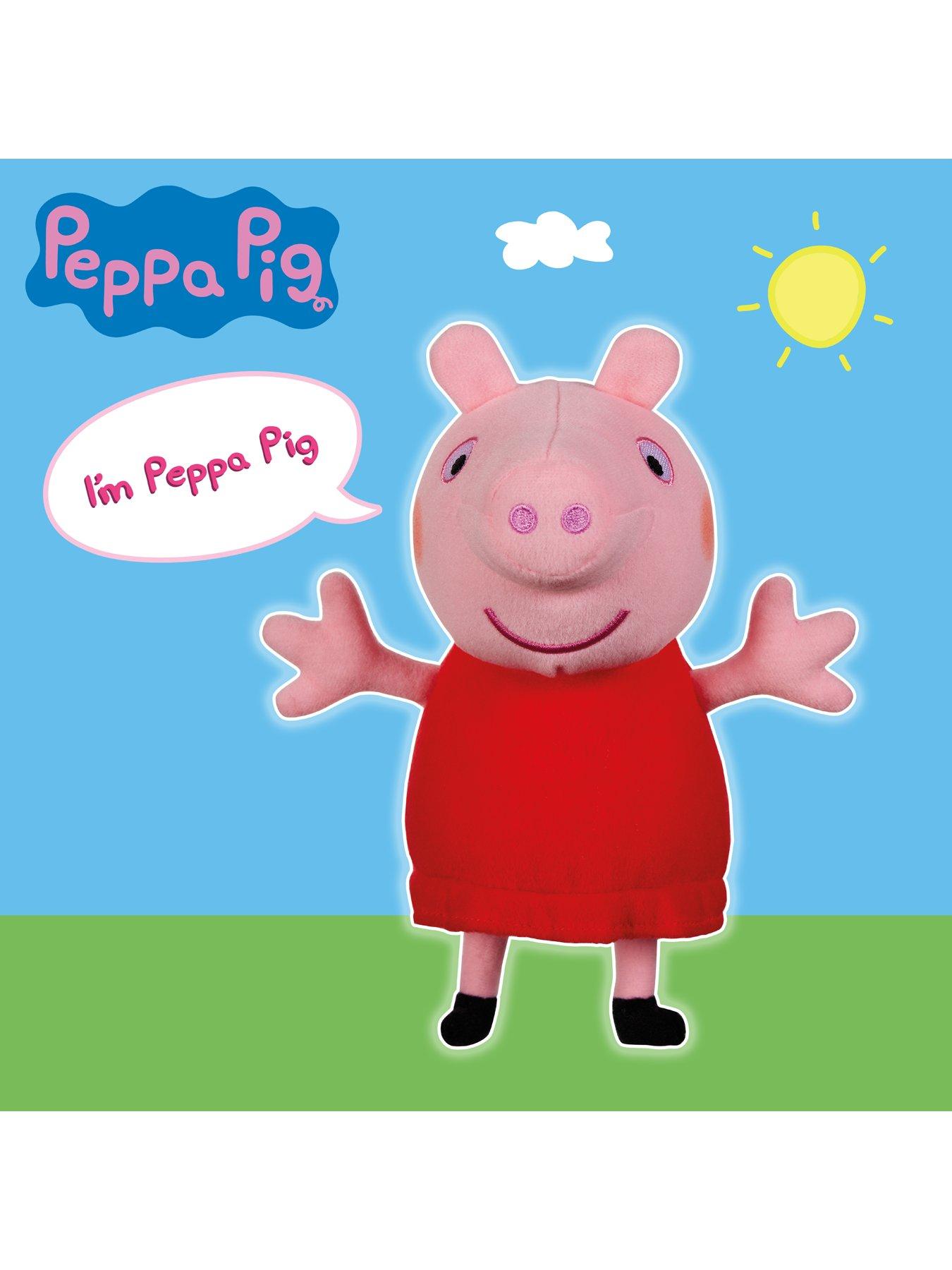 Image 6 of 7 of Peppa Pig Talking Red Dress Peppa 20cm Soft Toy