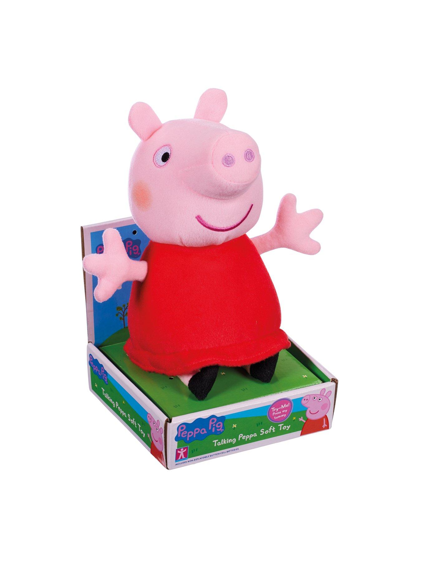 Image 7 of 7 of Peppa Pig Talking Red Dress Peppa 20cm Soft Toy