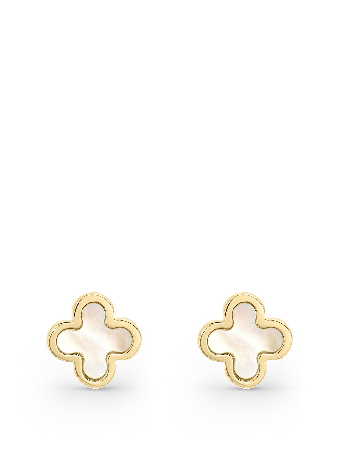 beaverbrooks-9ct-yellow-gold-mother-of-pearl-clover-stud-earrings