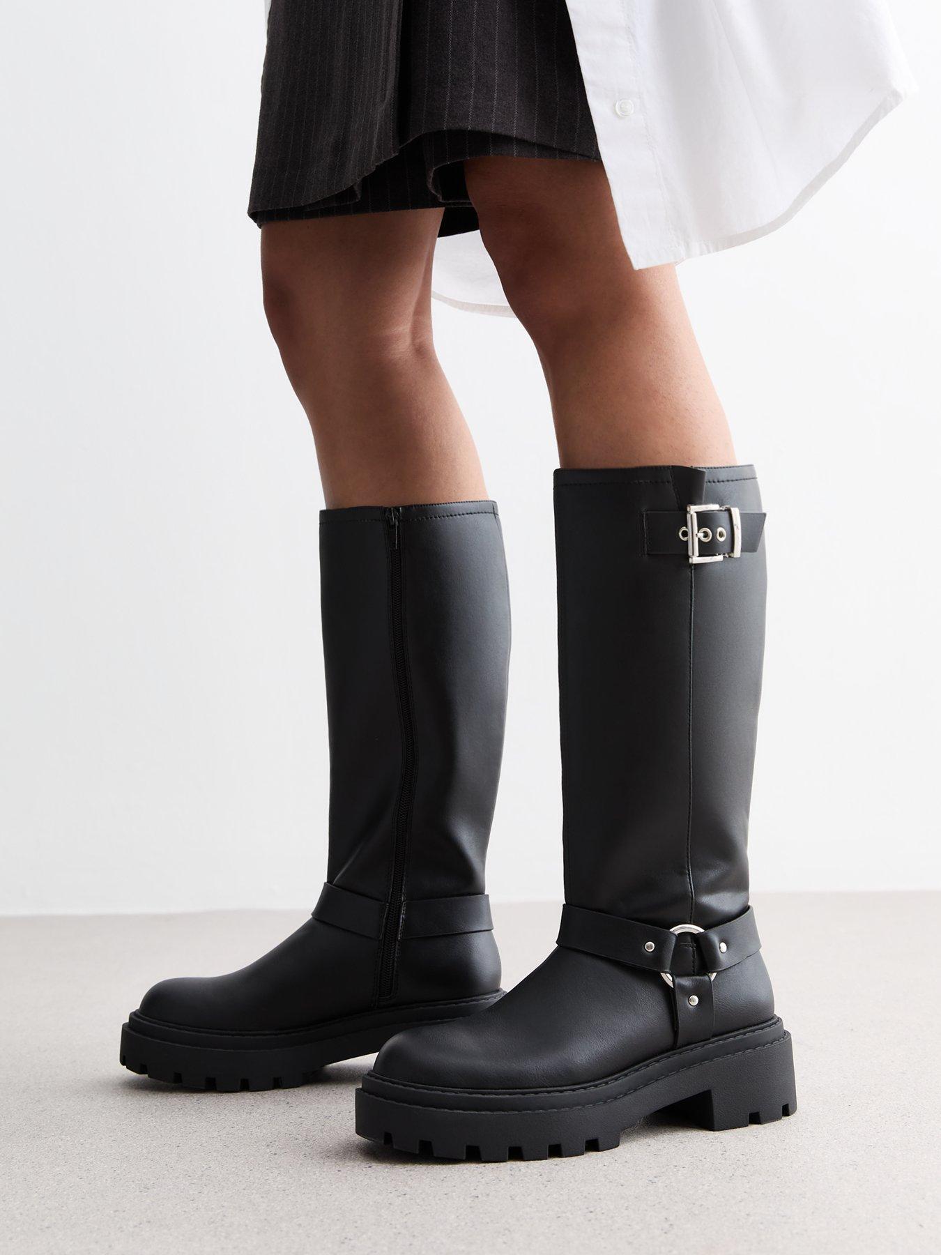 Wide Calf Black Boots Calf Length New Look Extra Wide Calf Fit