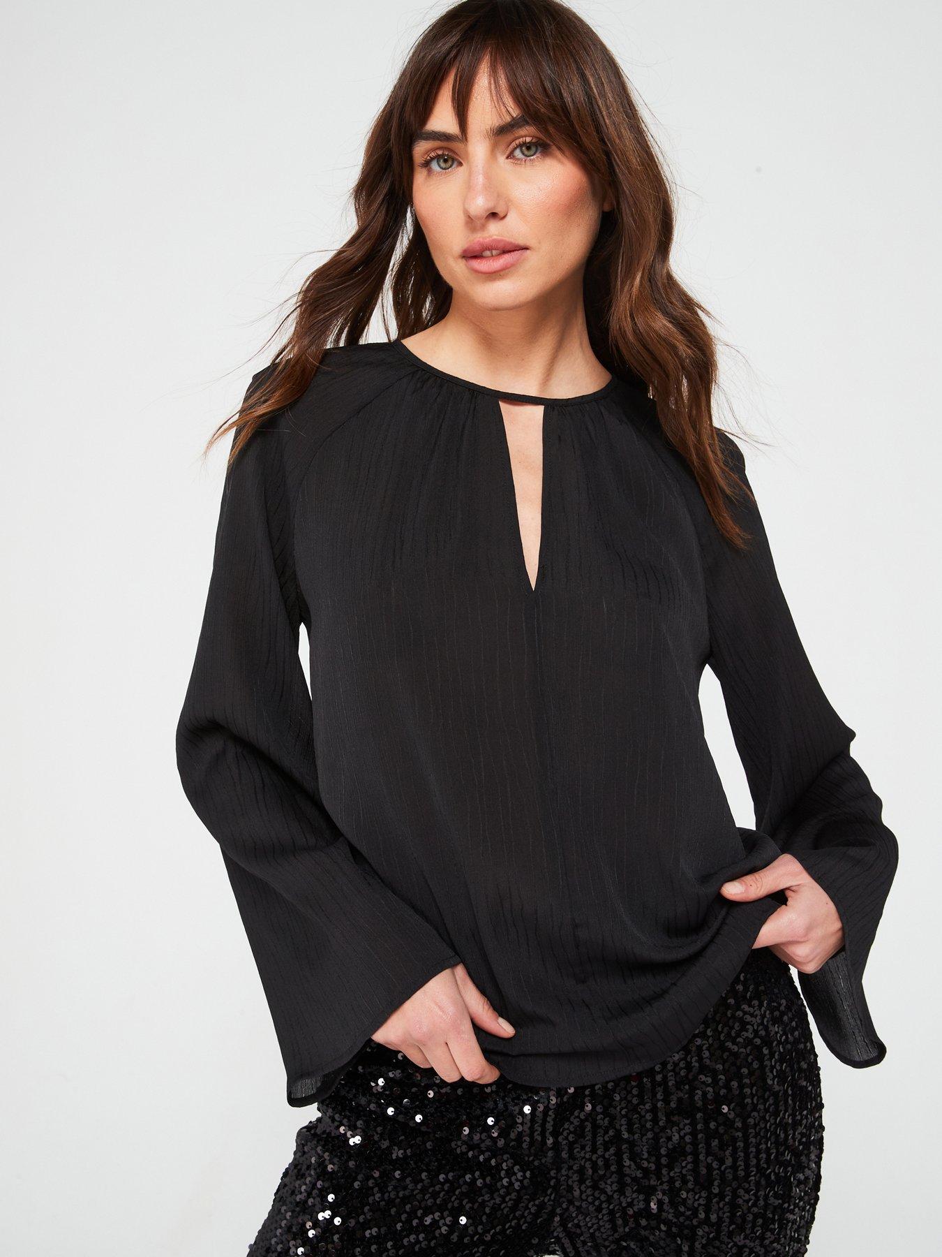 undefined Cut Out Detail Blouse - Black
